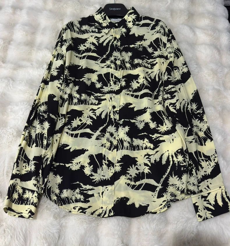 Celine Celine size 38 Coconut logo shirt Size US M / EU 48-50 / 2 - 1 Thumbnail