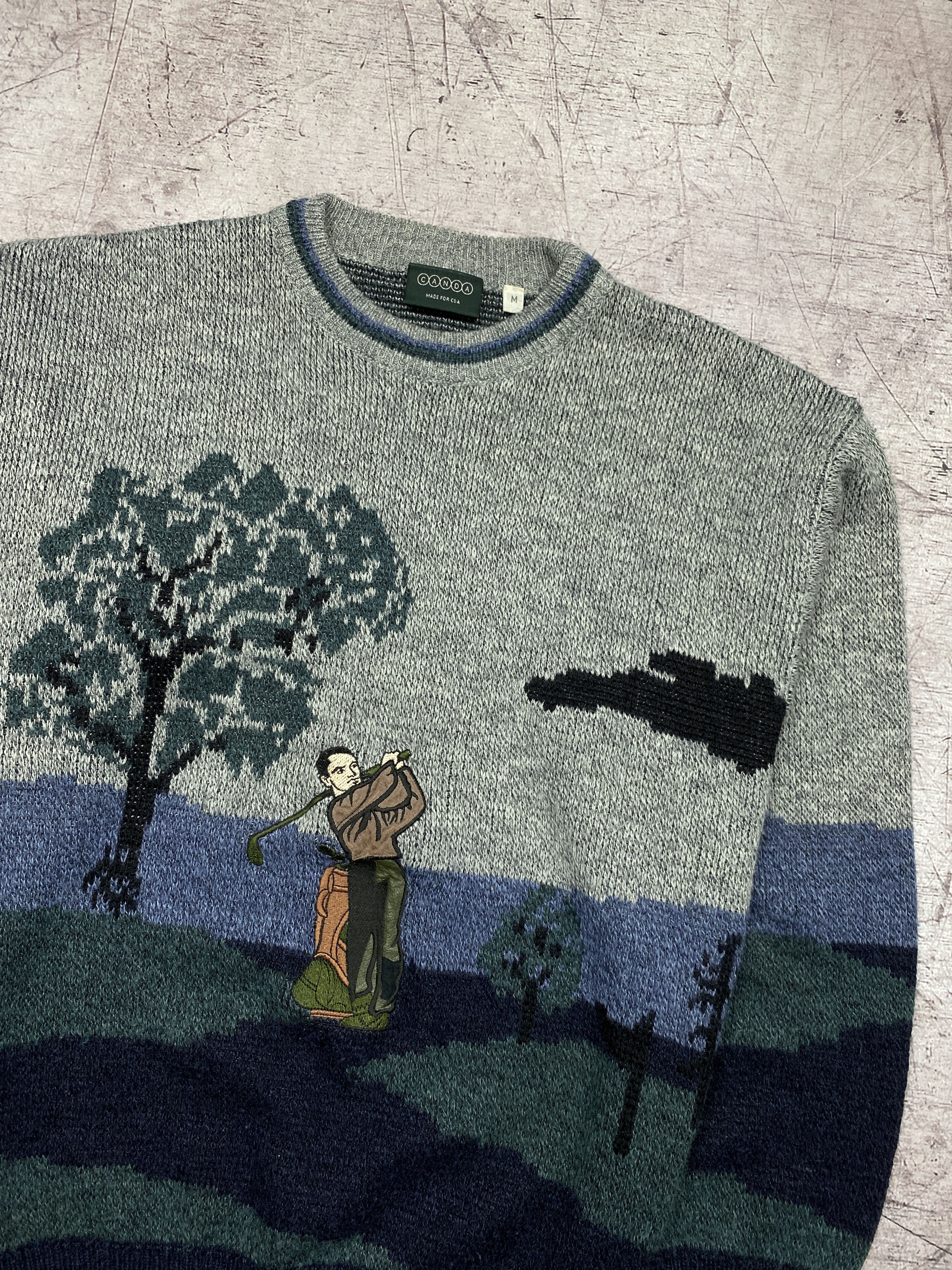 Vintage Vintage Mens Golf Knit Crew Neck Sweater Old Money Size US M / EU 48-50 / 2 - 2 Thumbnail