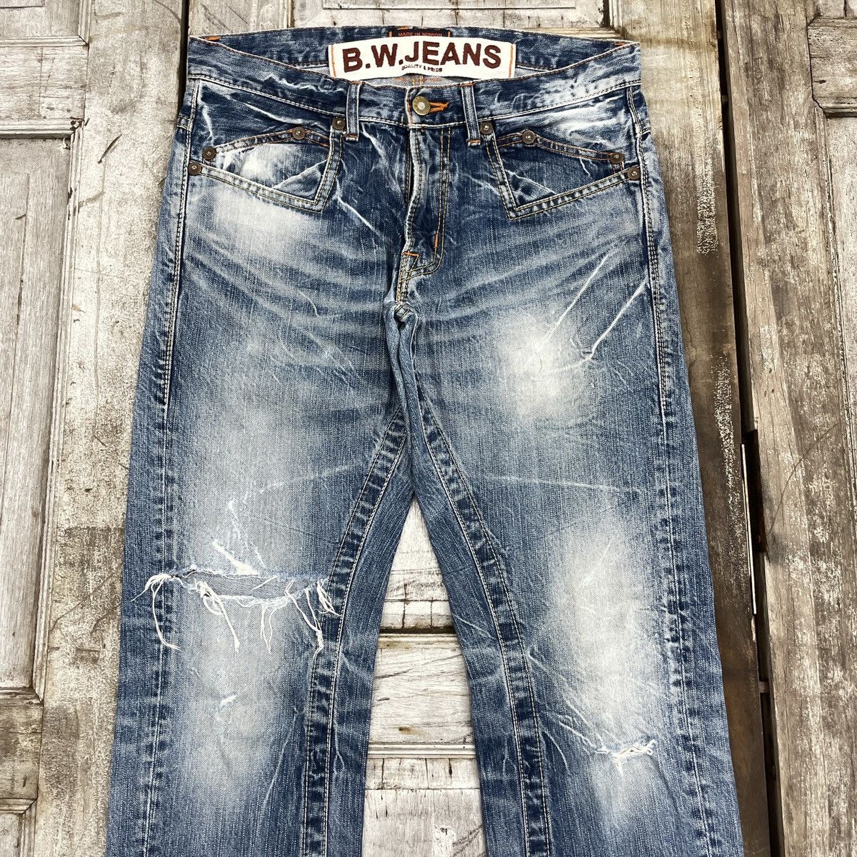 Japanese Brand × Vintage Vintage Japanese Brand Distressed B.W Jeans wc 347 Size US 31 - 3 Thumbnail
