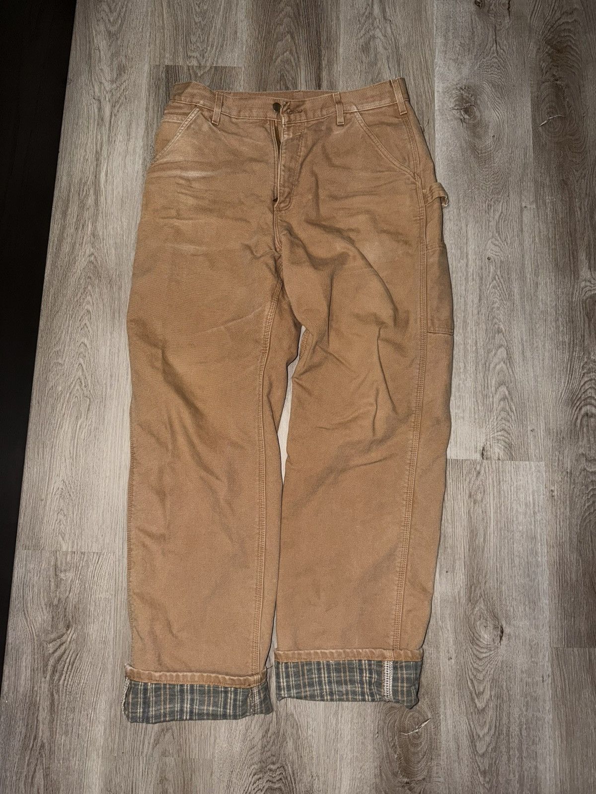 Carhartt Carhartt Flannel Lined Carpenter Pants Size US 33 - 1 Thumbnail