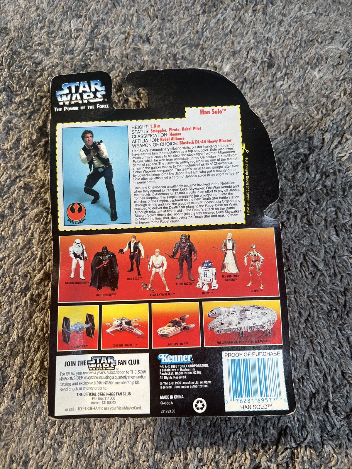 Star Wars 1995 Kenner Star Wars The Power Of The Force Han Solo Size ONE SIZE - 2 Thumbnail