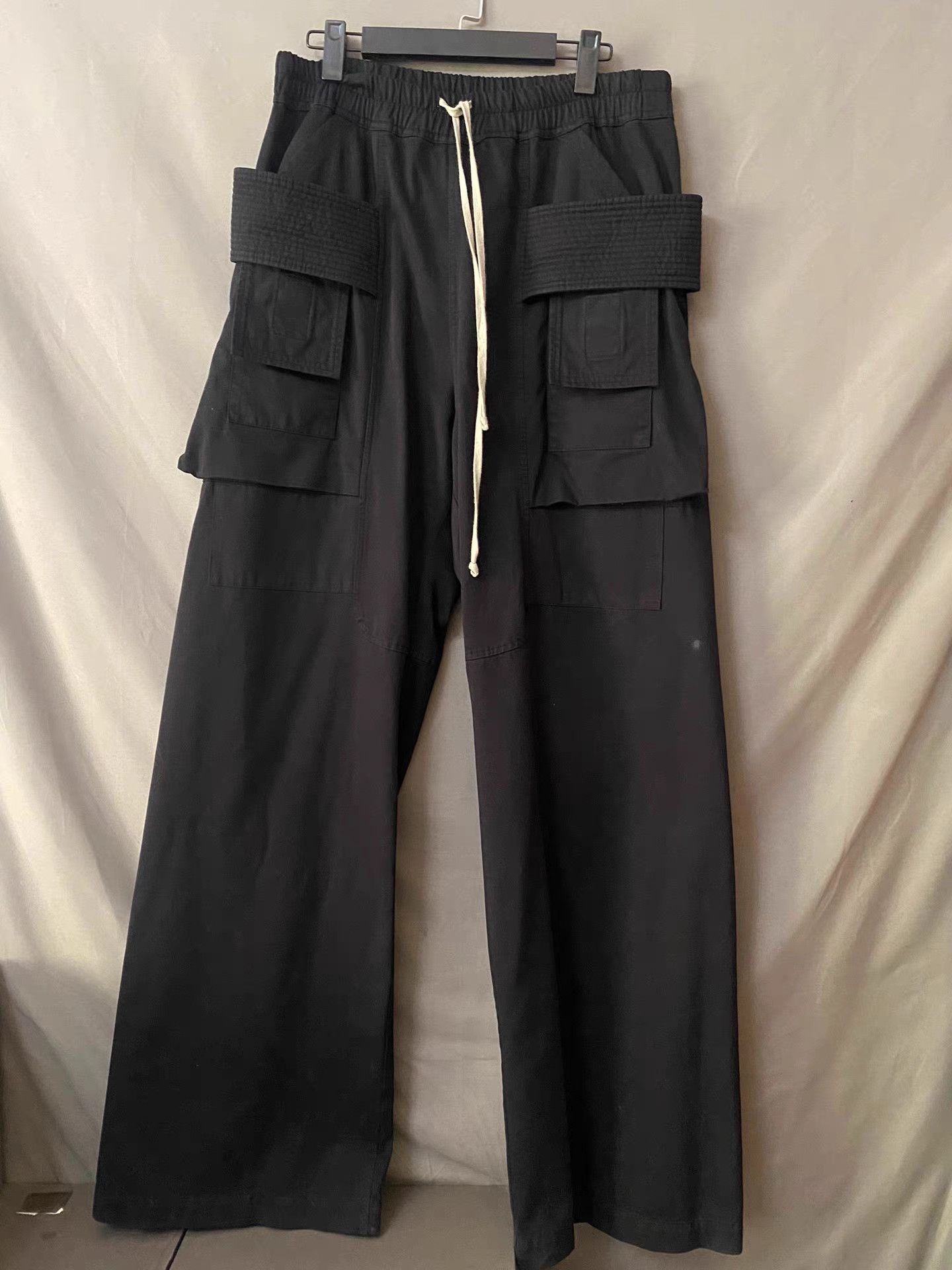Rick Owens Rick Owens Double Hoop Wide Leg Pants Size US 33 - 1 Thumbnail