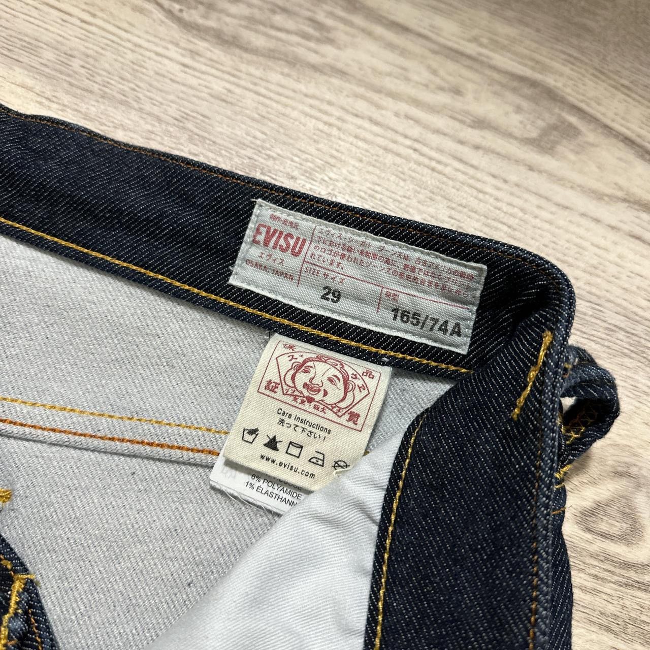 Evisu Evisu Hand-Painted Raw Selvedge Denim Jeans — Purple Seagull Size US 29 - 4 Thumbnail