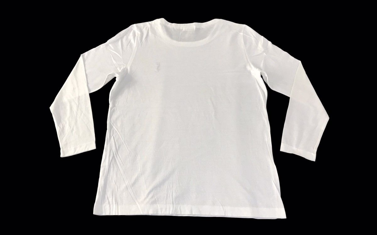 Designer 90s Yves Saint Laurent White Plain Inner Longsleeve Tee Size US M / EU 48-50 / 2 - 2 Thumbnail
