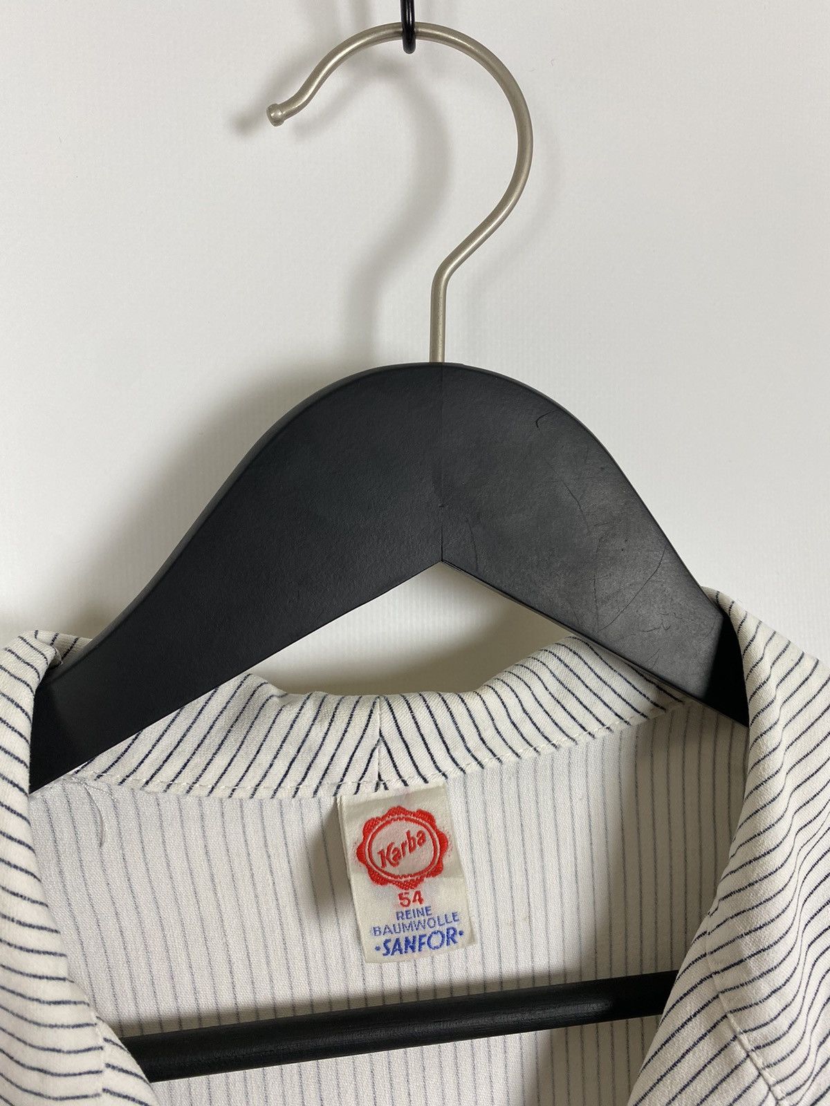 Vintage 70s Vintage Karba German Striped French Work Chore Jacket Size US M / EU 48-50 / 2 - 3 Thumbnail