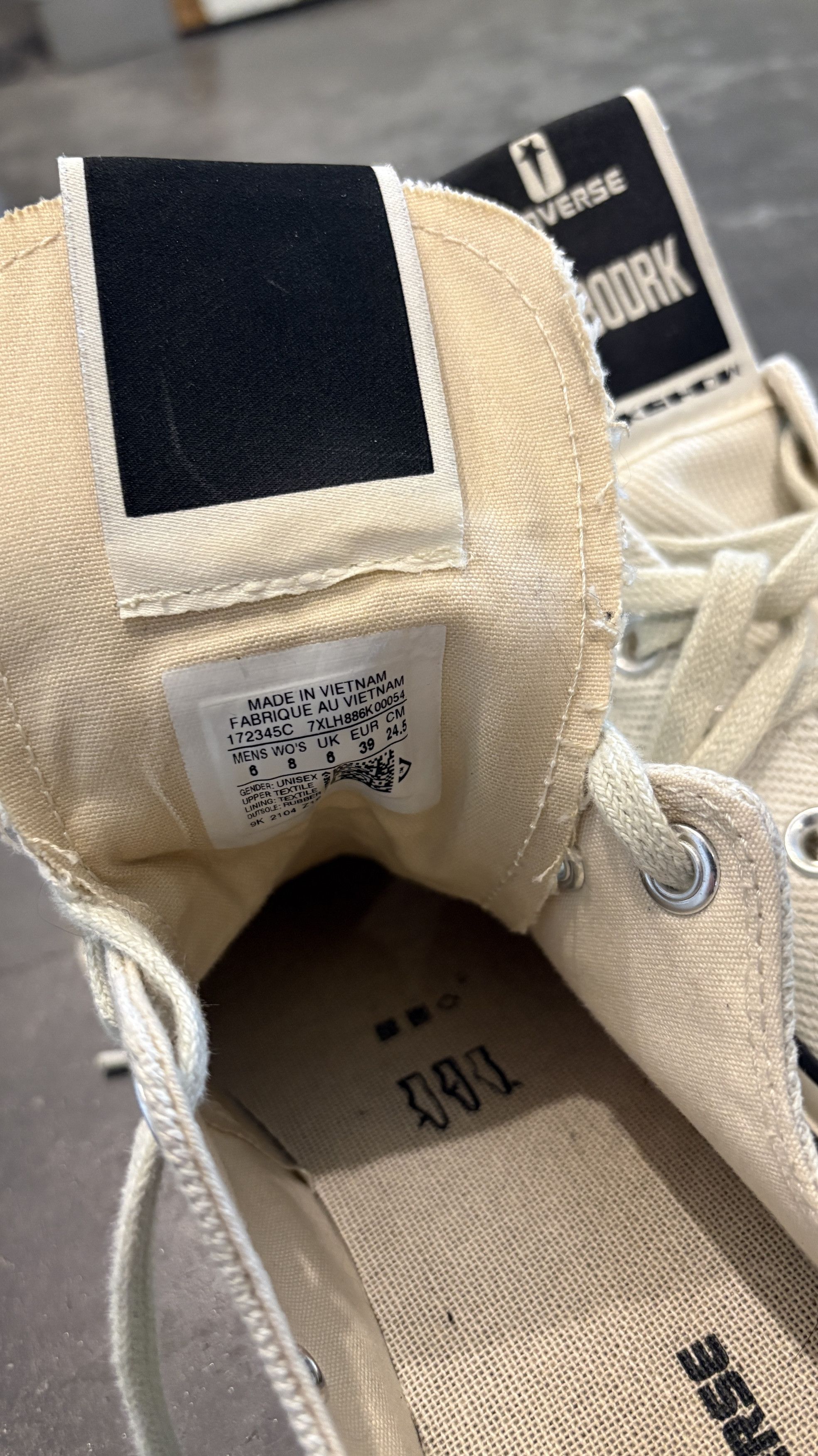 Converse × Rick Owens Drkshdw Rick Owens DRKSHDW x Converse Turbodrk Low Sneakers – White Size US 8 / IT 38 - 4 Thumbnail