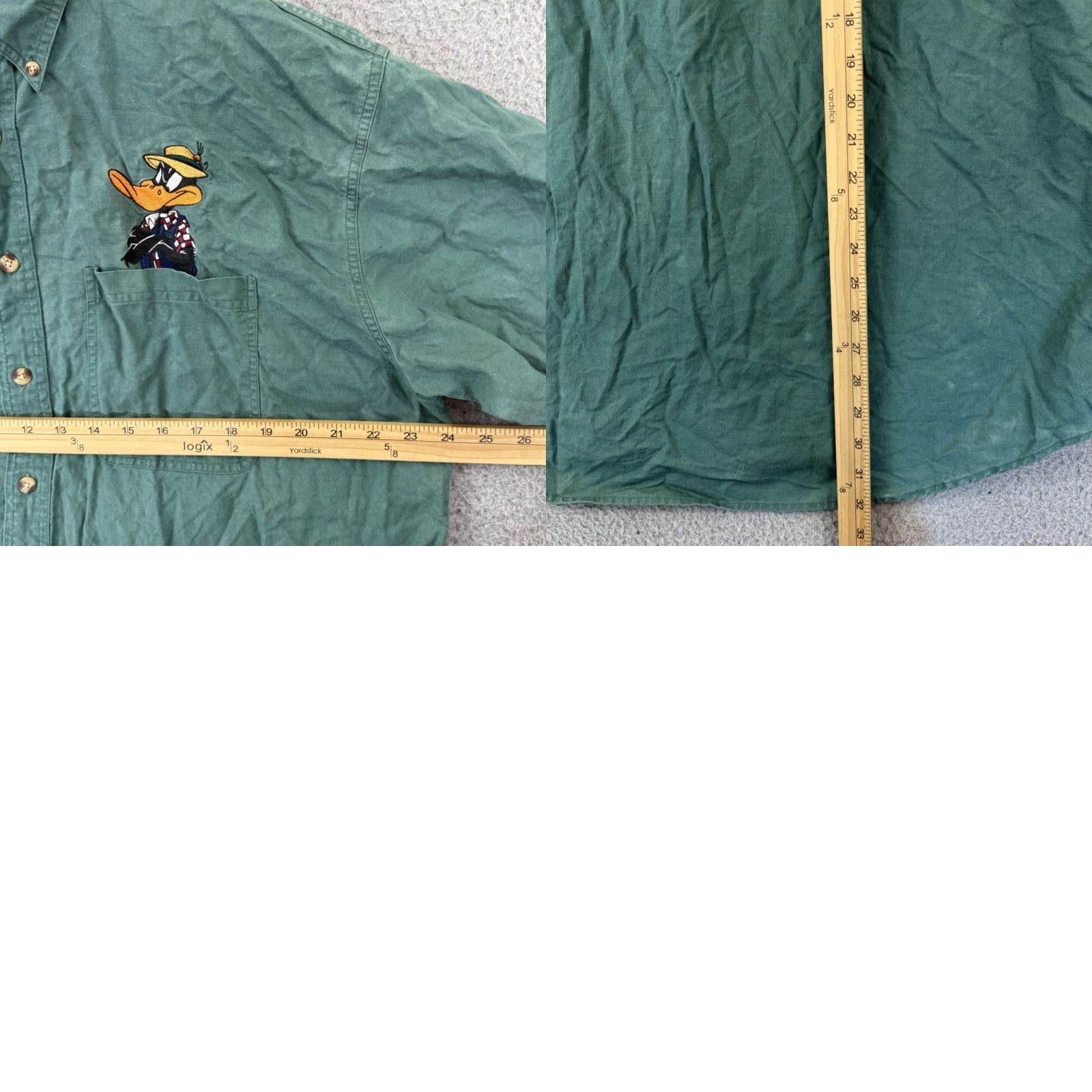 Vintage VINTAGE ACME Studio Looney Tunes Shirt Mens XL Green 90s Button-Up Size US XL / EU 56 / 4 - 8 Thumbnail
