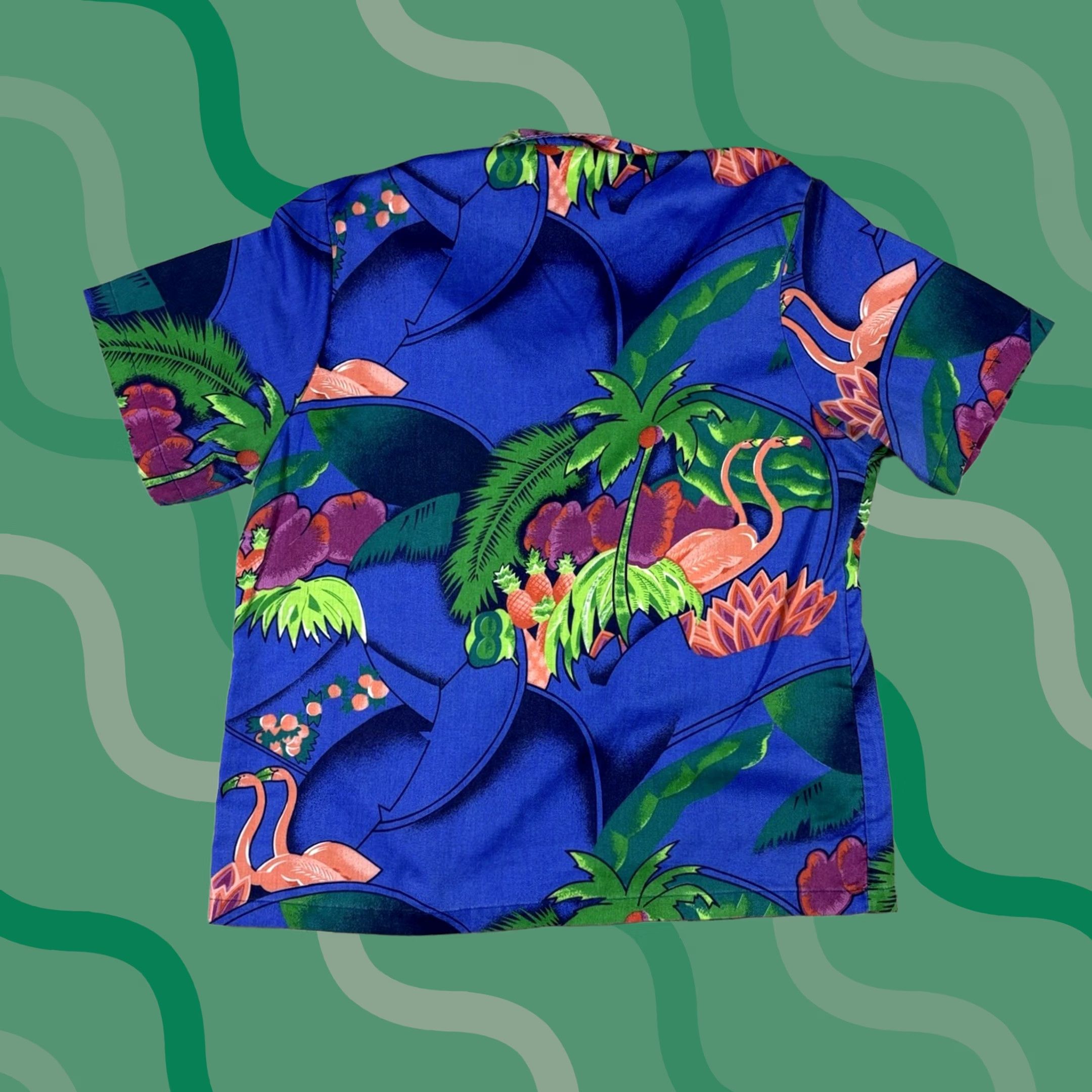 Vintage VINTAGE Cheryl Tiegs Shirt 14 Average Tropical Florida Flamingo Graphic Aop Size XL / US 12-14 / IT 48-50 - 1 Thumbnail