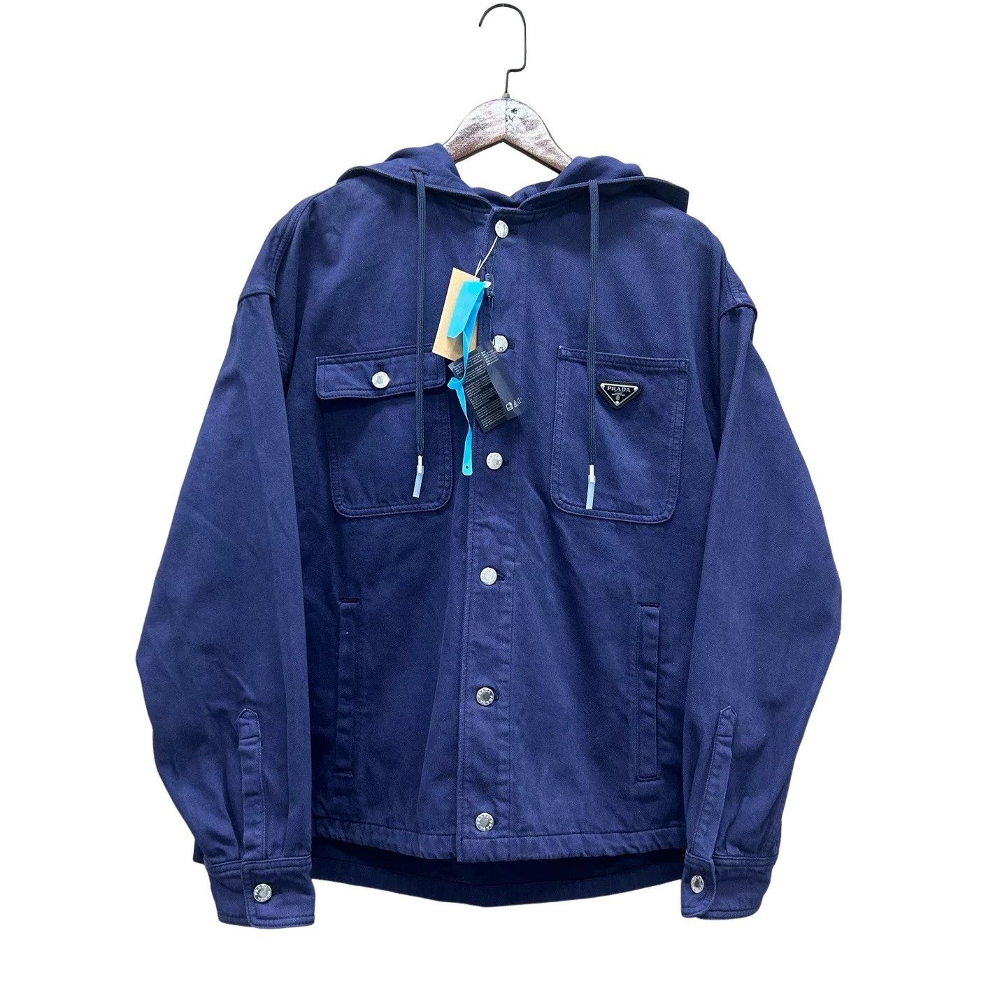 Prada Prada Enamel Logo Hooded Light Jacket Size L Size US L / EU 52-54 / 3 - 1 Thumbnail