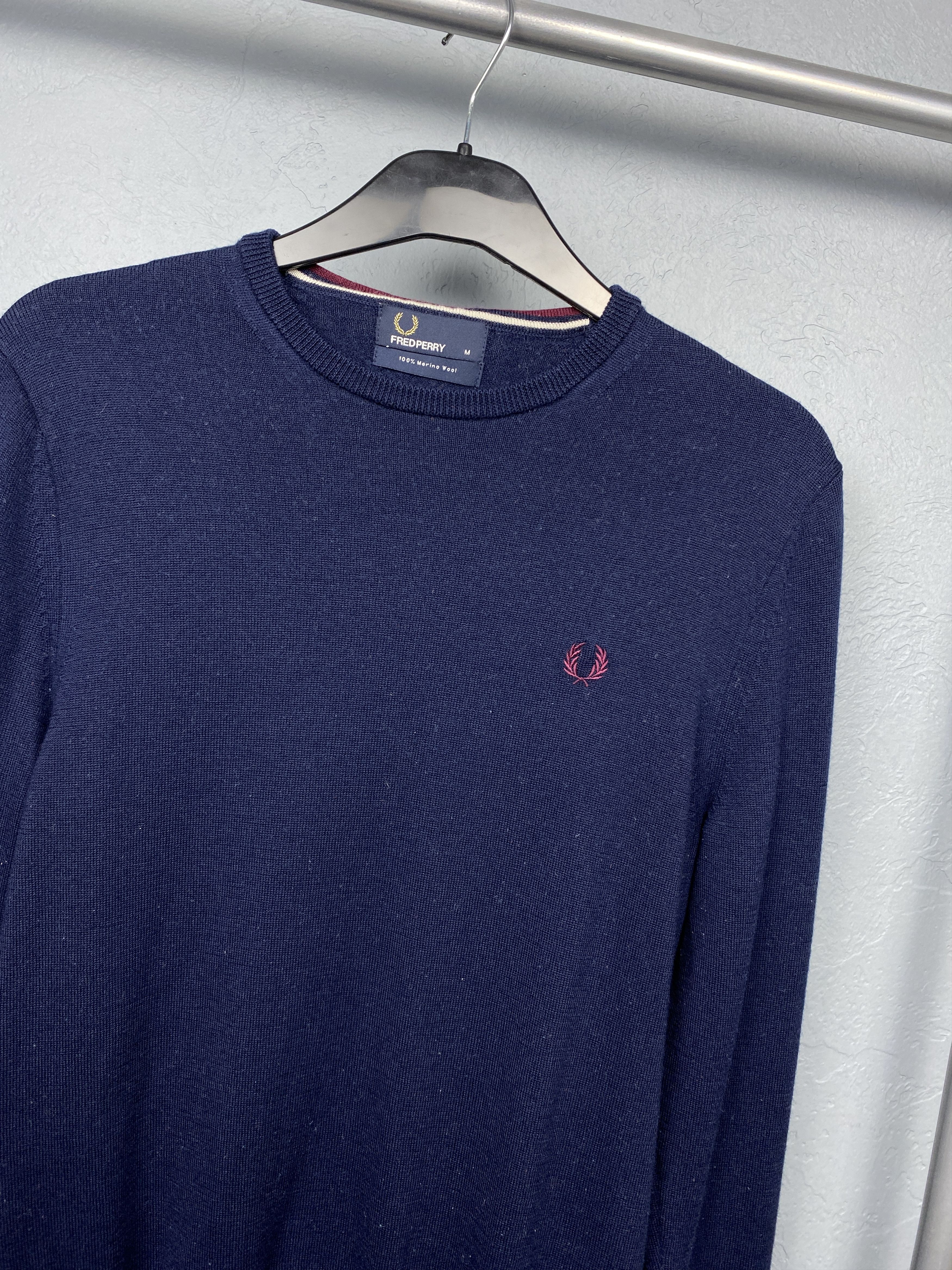 Fred Perry Fred Perry Vintage Mens Merino Wool Sweater Size US M / EU 48-50 / 2 - 2 Thumbnail
