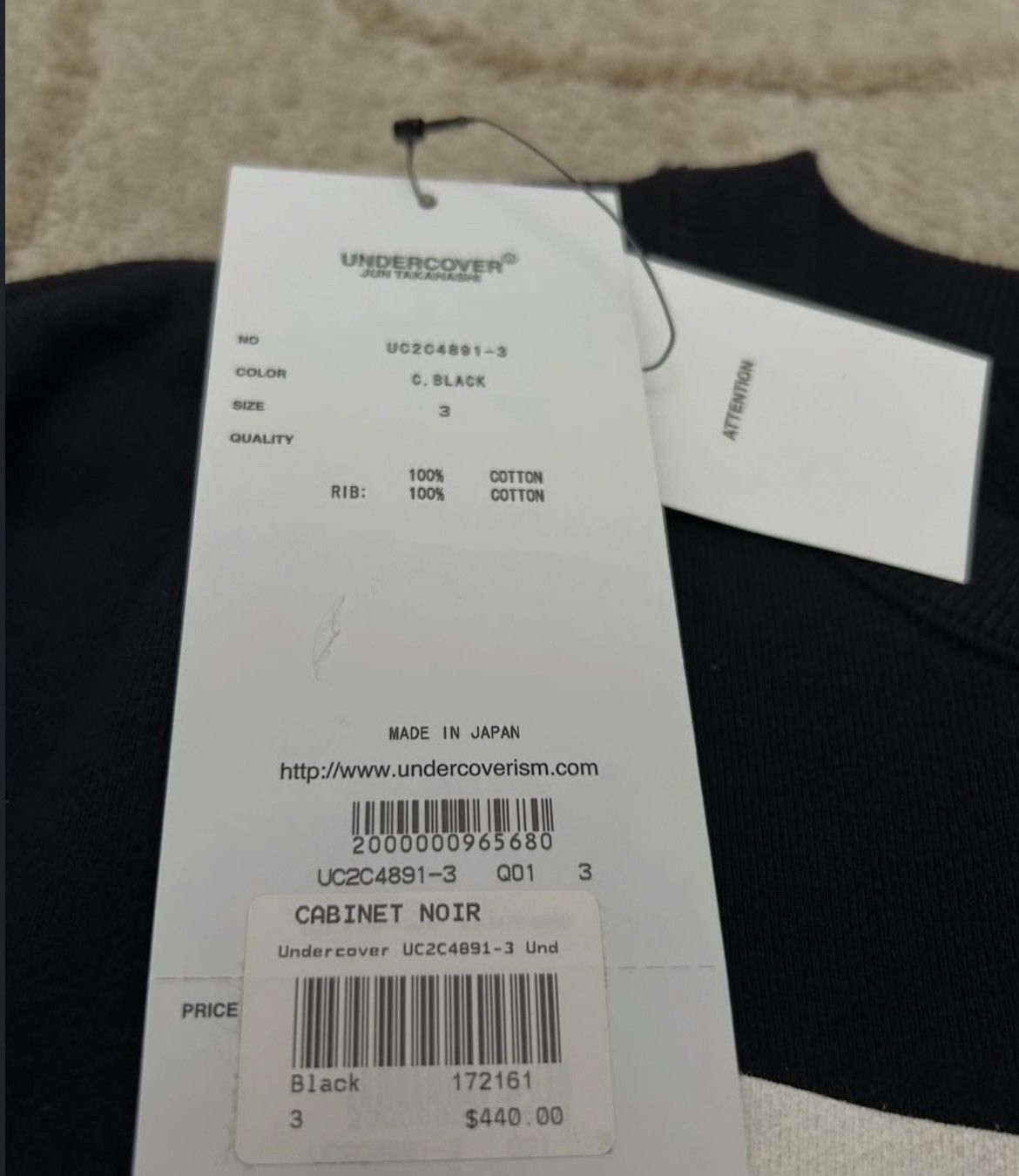 Undercover AW23 Undercover "Sweat U Sleeping Bear" Sweater Size US M / EU 48-50 / 2 - 5 Thumbnail