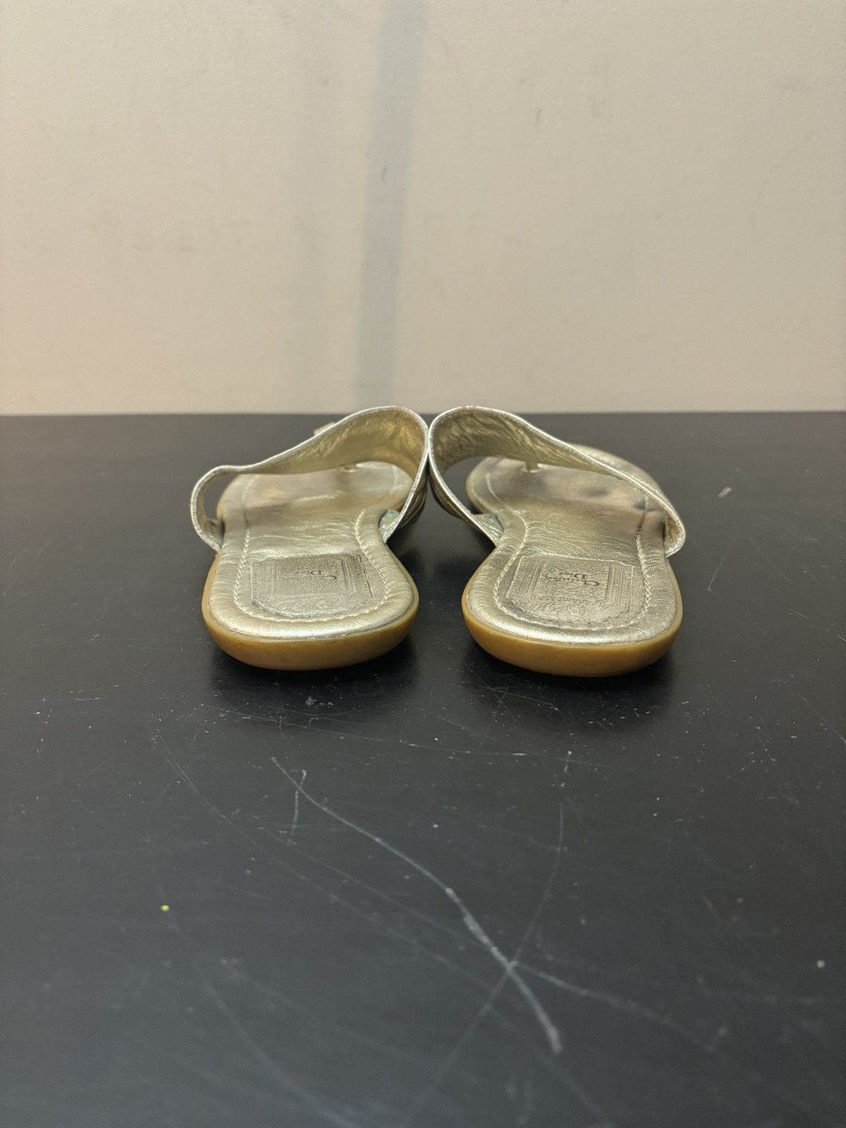 Dior Christian Dior CD Logo Strap Sandals Metallic Gold Size US 7 / IT 37 - 5 Thumbnail