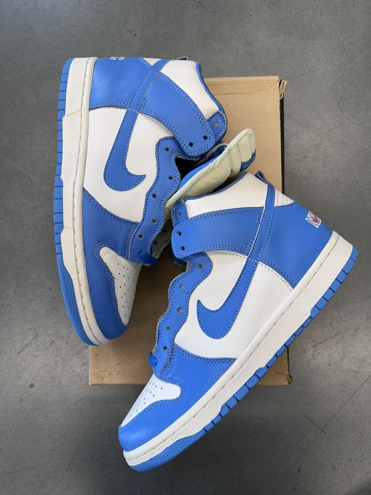 Nike 1999 Nike Dunk High Le NYC Carolina Blue Size US 8 / EU 41 - 6 Thumbnail