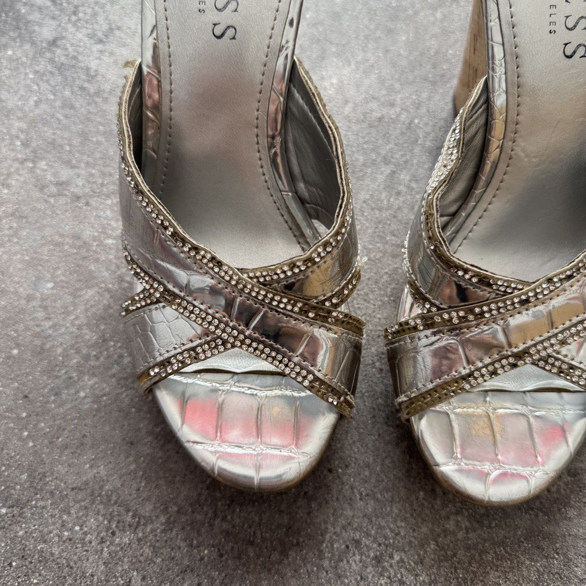 Guess Guess Vintage Wedge Sandals Platform Y2K Glam Heels Size US 6 / IT 36 - 6 Thumbnail