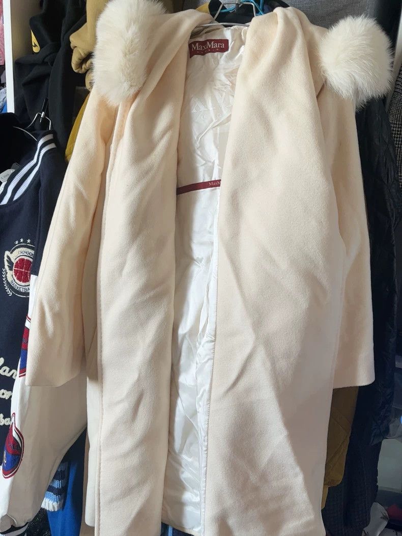 Max Mara Max Mara Studio mango white coat classic Size S / US 4 / IT 40 - 1 Thumbnail