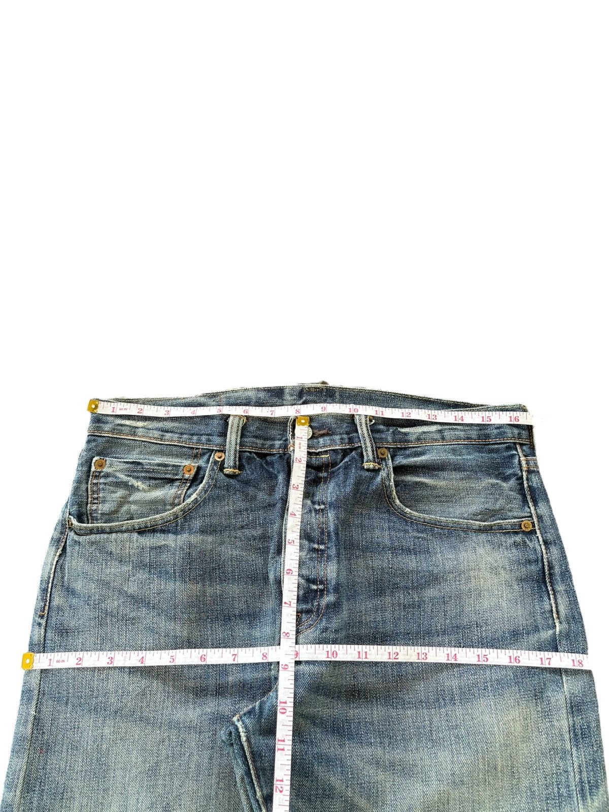 Levi's Y2K Levis 501 Mud Wash Distress Loose Jeans Size US 33 - 9 Thumbnail