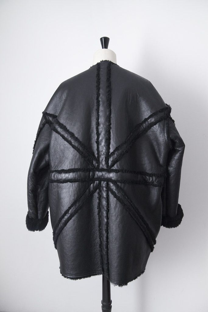 Raf Simons AW03 Union Jack shearling coat Size US XXL / EU 58 / 5 - 2 Thumbnail
