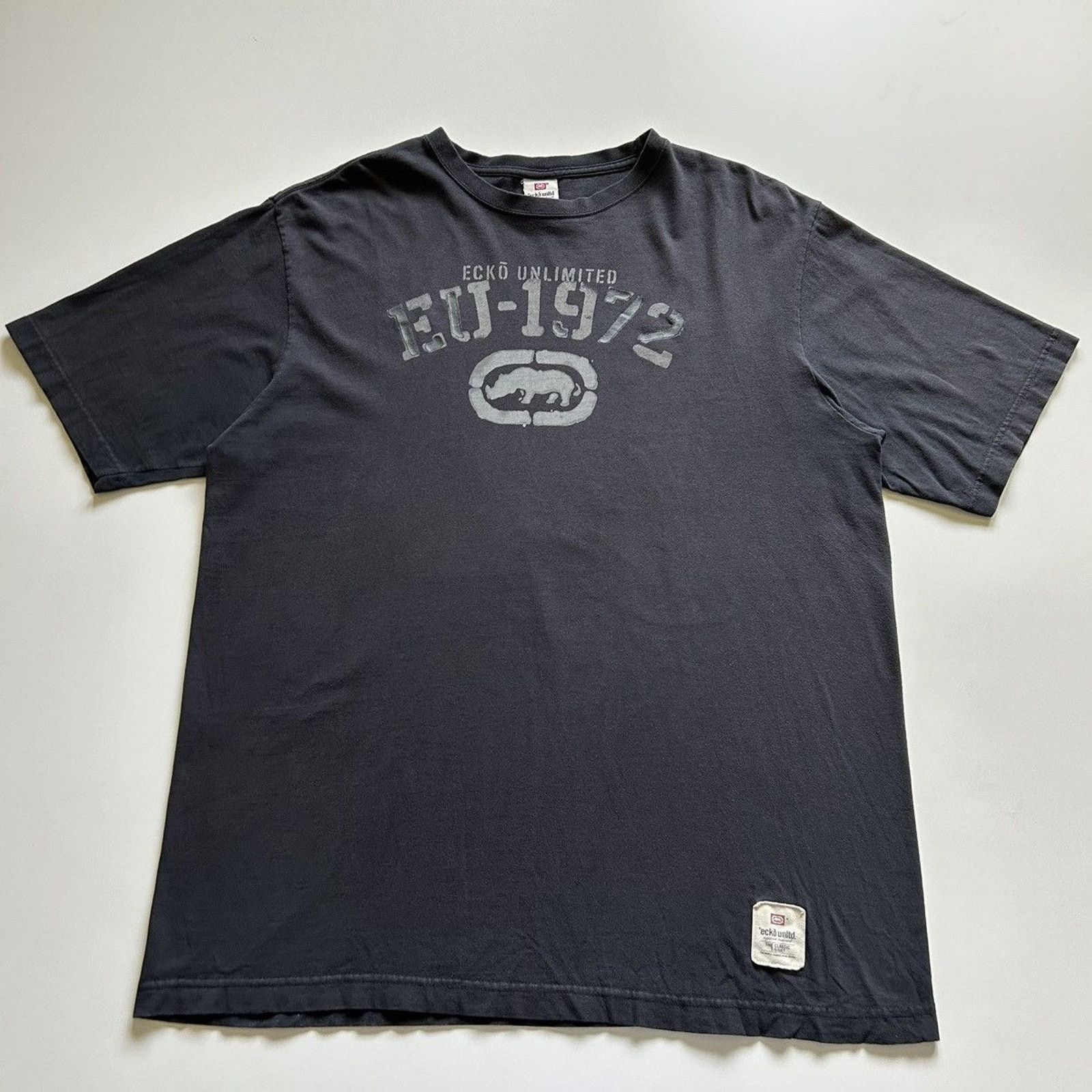 Ecko Unltd. Vintage Y2K Ecko Unlimited T Shirt Size XL Faded Black Rare Size US XL / EU 56 / 4 - 1 Thumbnail