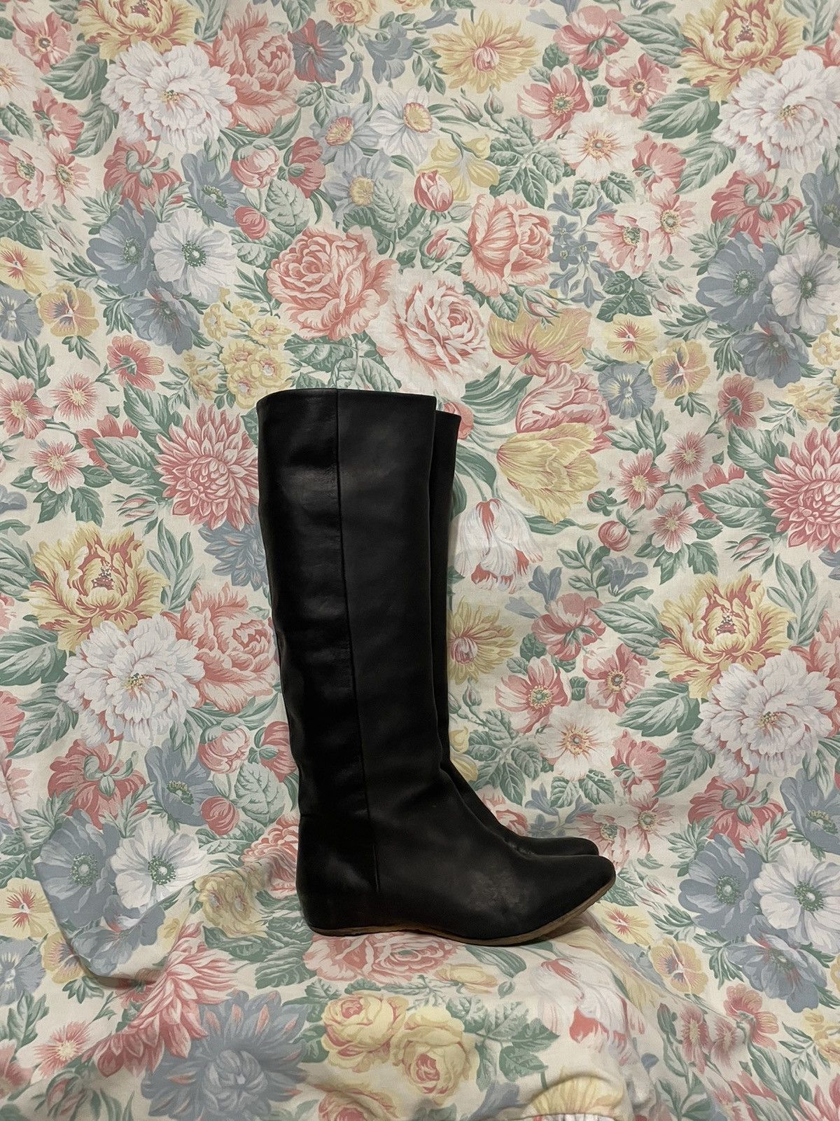 H&M × Maison Margiela Maison Martin Margiela x H&M High Black Leather Boots (2012) Size US 7 / IT 37 - 1 Thumbnail
