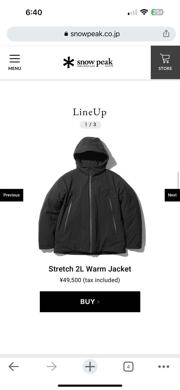 Snow Peak SNOW PEAK 雪峰 Stretch 2L Warm Jacket | Grailed