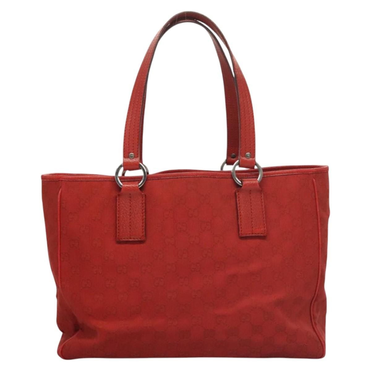 Gucci GUCCI GG Canvas Shoulder Bag Red Size ONE SIZE - 3 Thumbnail