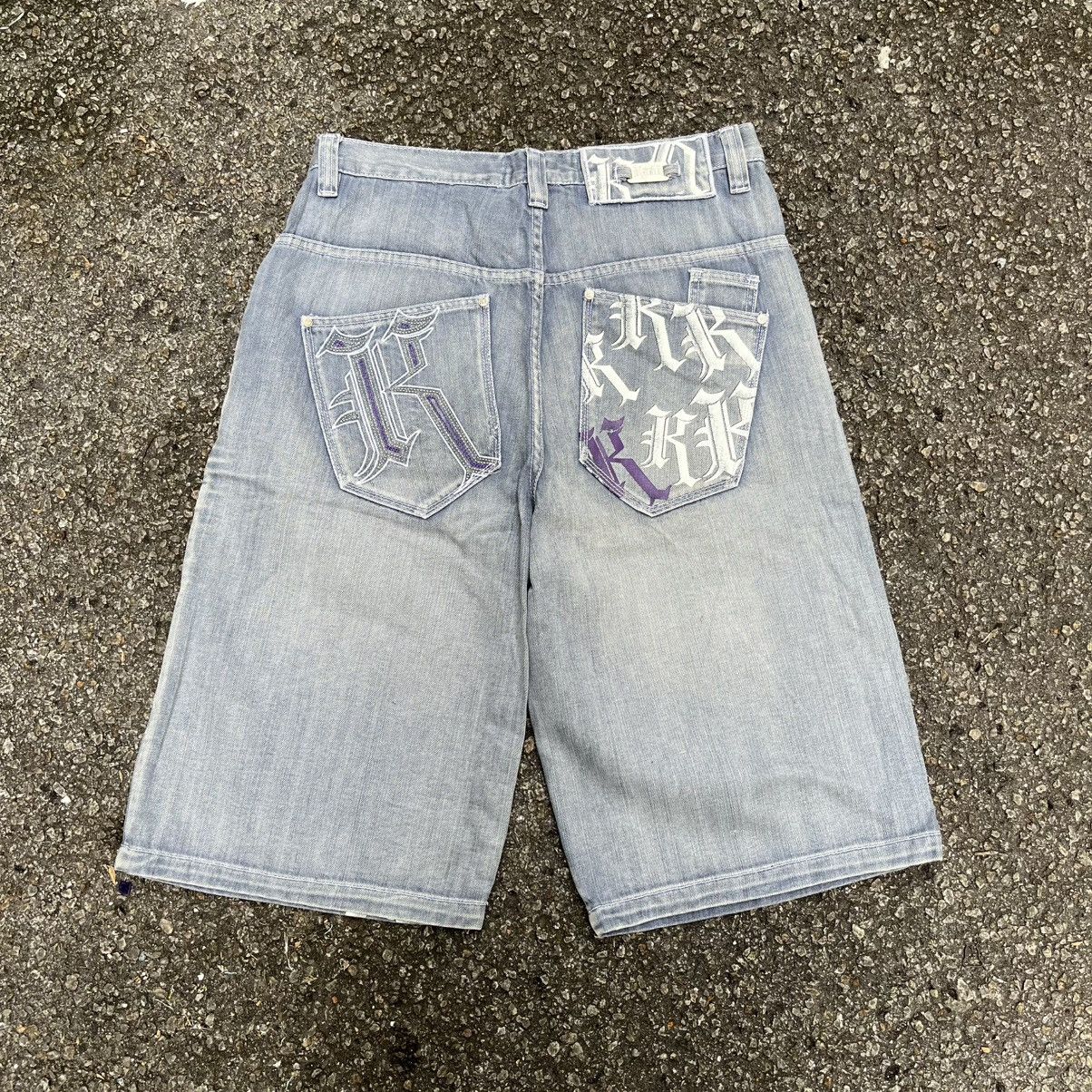 Karl Kani Jorts Y2K Baggy Jeans Short Pants Skater Jnco Styled Size US 32 / EU 48 - 7 Thumbnail