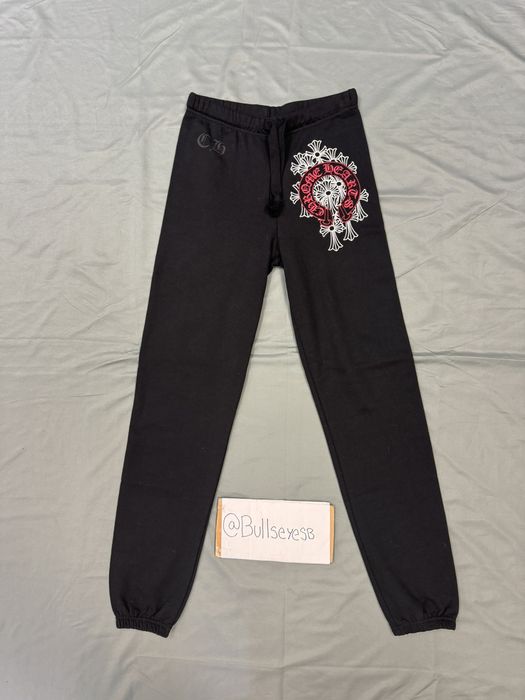 Chrome Hearts Chrome Hearts Horseshoe Red Cemetery Cross Sweatpants ...