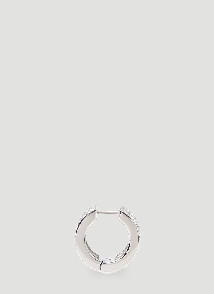 Balenciaga o1srvl11e1124 Size: OS / Logo Hoop Earring Earring Silver Size ONE SIZE - 5 Thumbnail