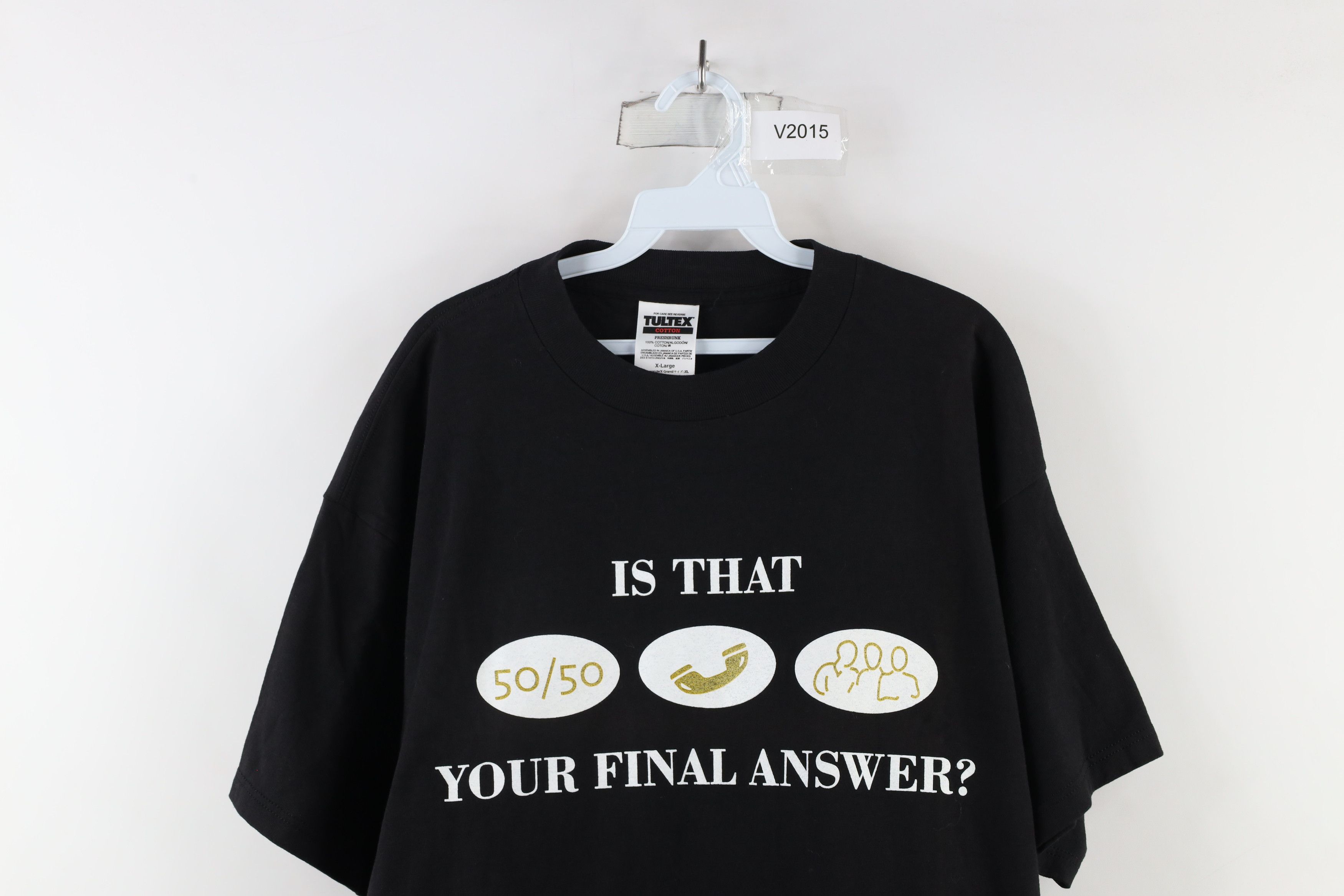 Vintage Vintage 90s Answer Who Wants to Be A Millionaire T-Shirt Size US XL / EU 56 / 4 - 2 Thumbnail