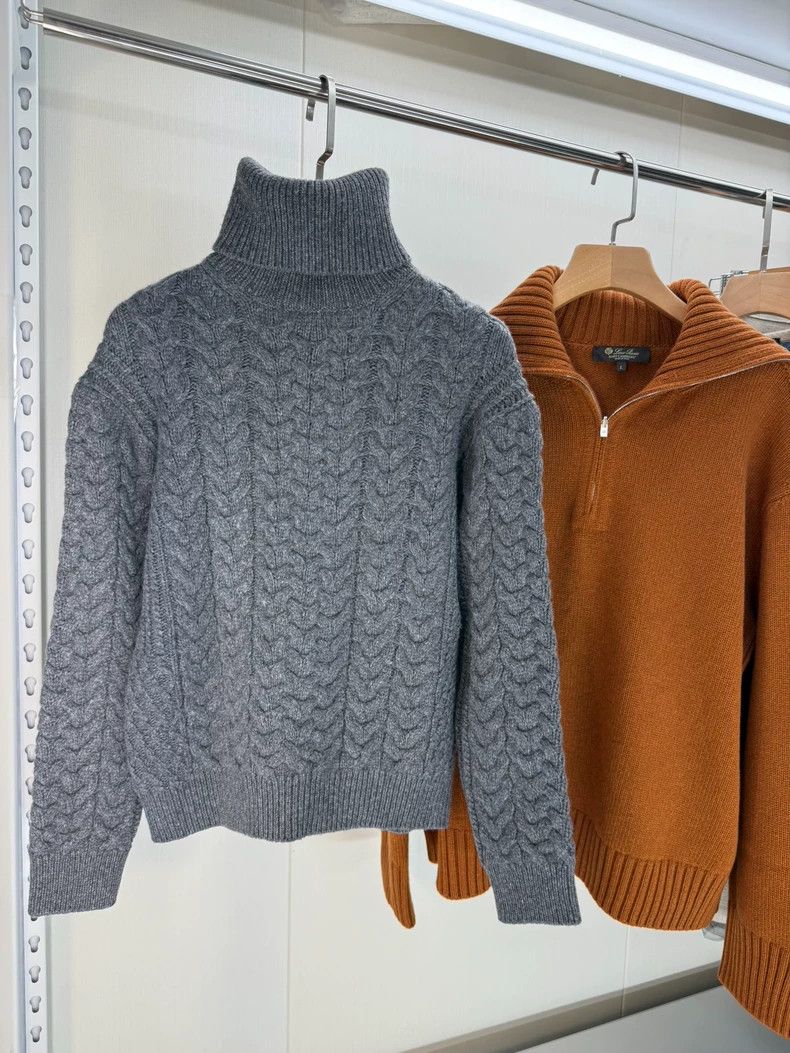 Loro Piana Loro Piana Gray Cable Knit Cashmere Sweater - dmc Size US M / EU 48-50 / 2 - 1 Thumbnail
