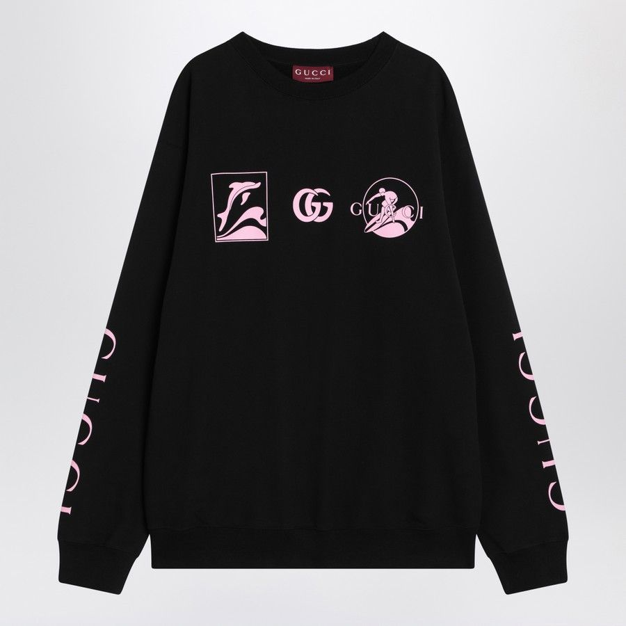 Gucci o1d2blof0325 Cotton Sweatshirt in Black Size US L / EU 52-54 / 3 - 1 Thumbnail