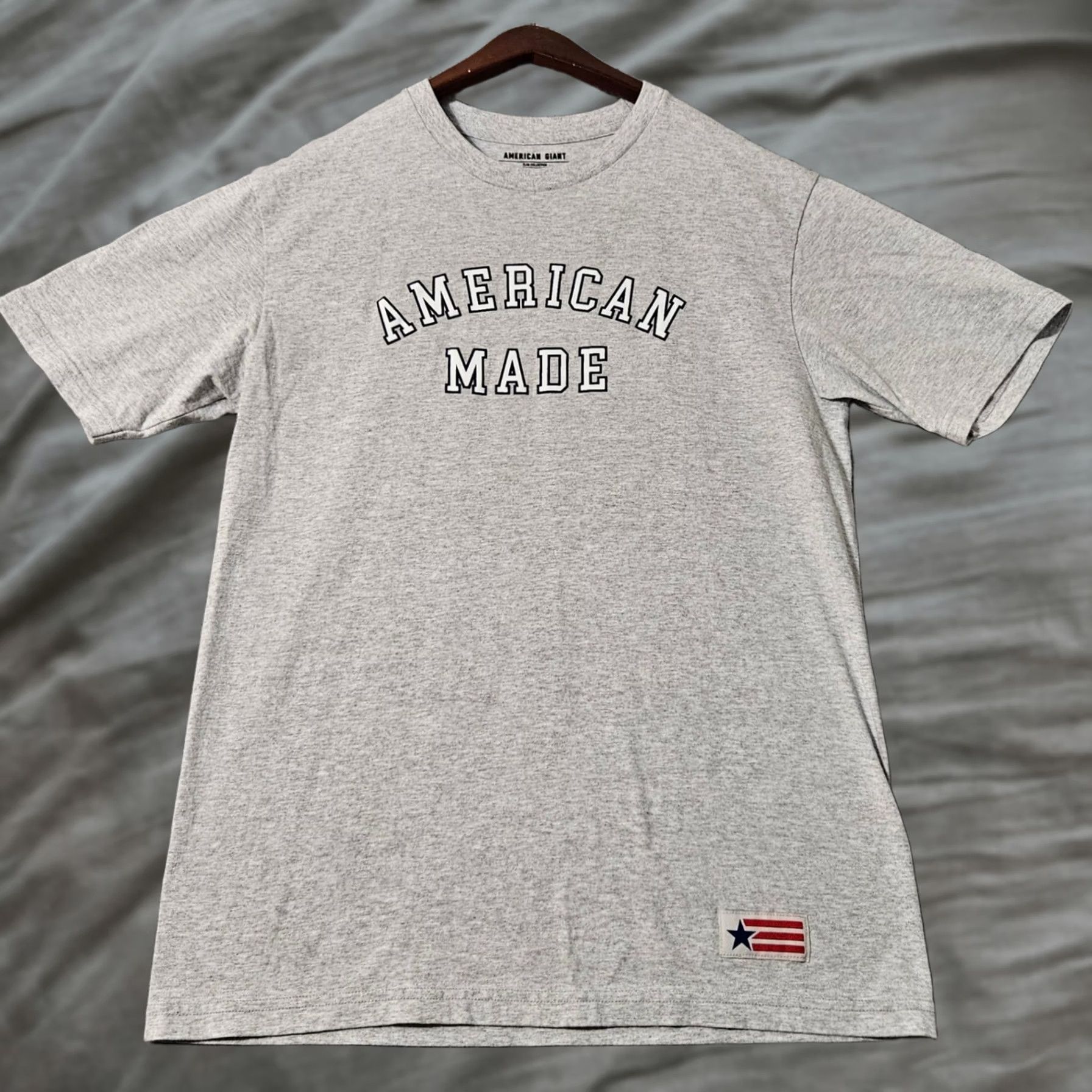 Vintage American Giant Flag Collection T-Shirt American Made Flag Patch Size L Gray Mens Size US L / EU 52-54 / 3 - 1 Thumbnail