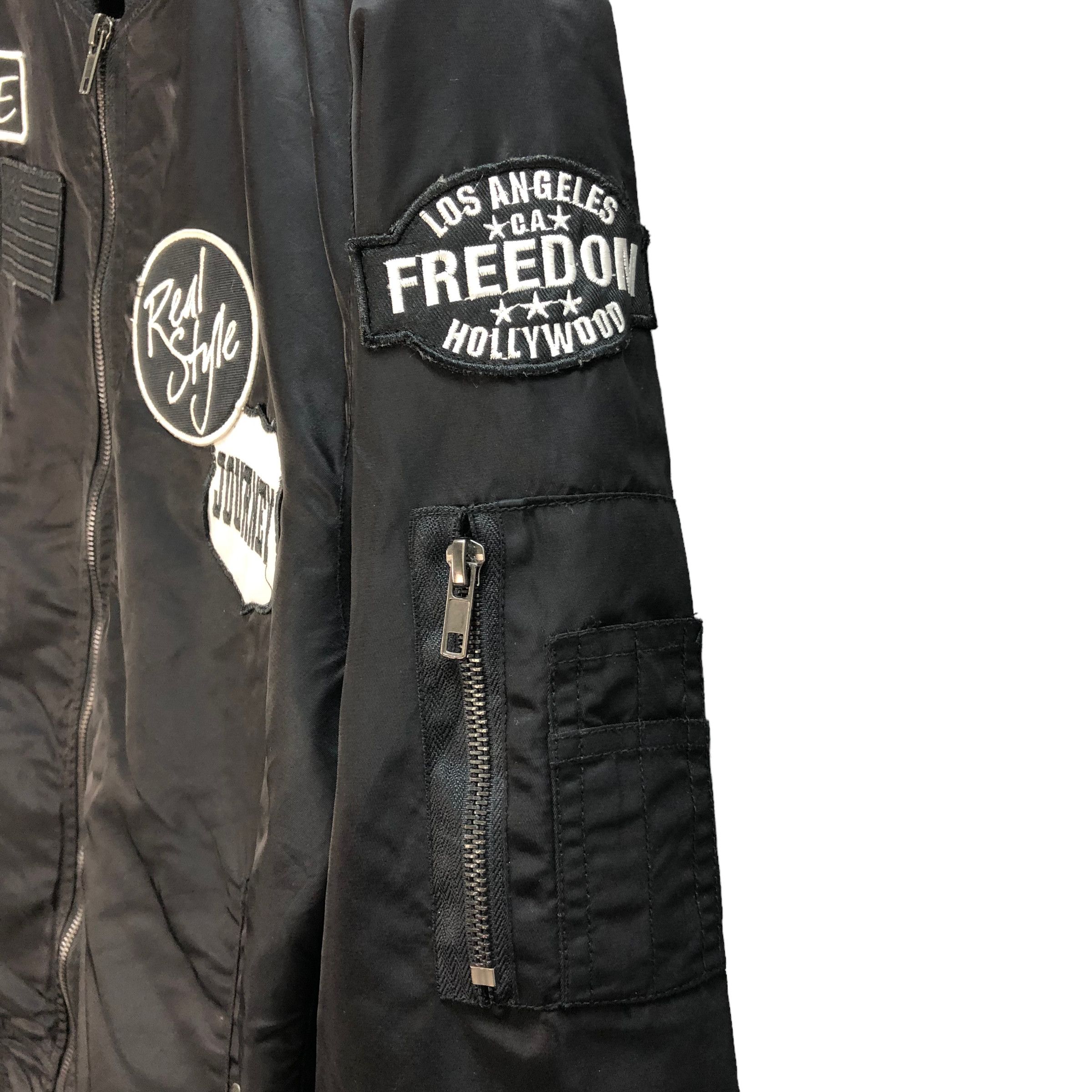 Japanese Brand MILITARY GARMENT PATCHES BOMBER JACKET #7338-130 Size US L / EU 52-54 / 3 - 9 Thumbnail