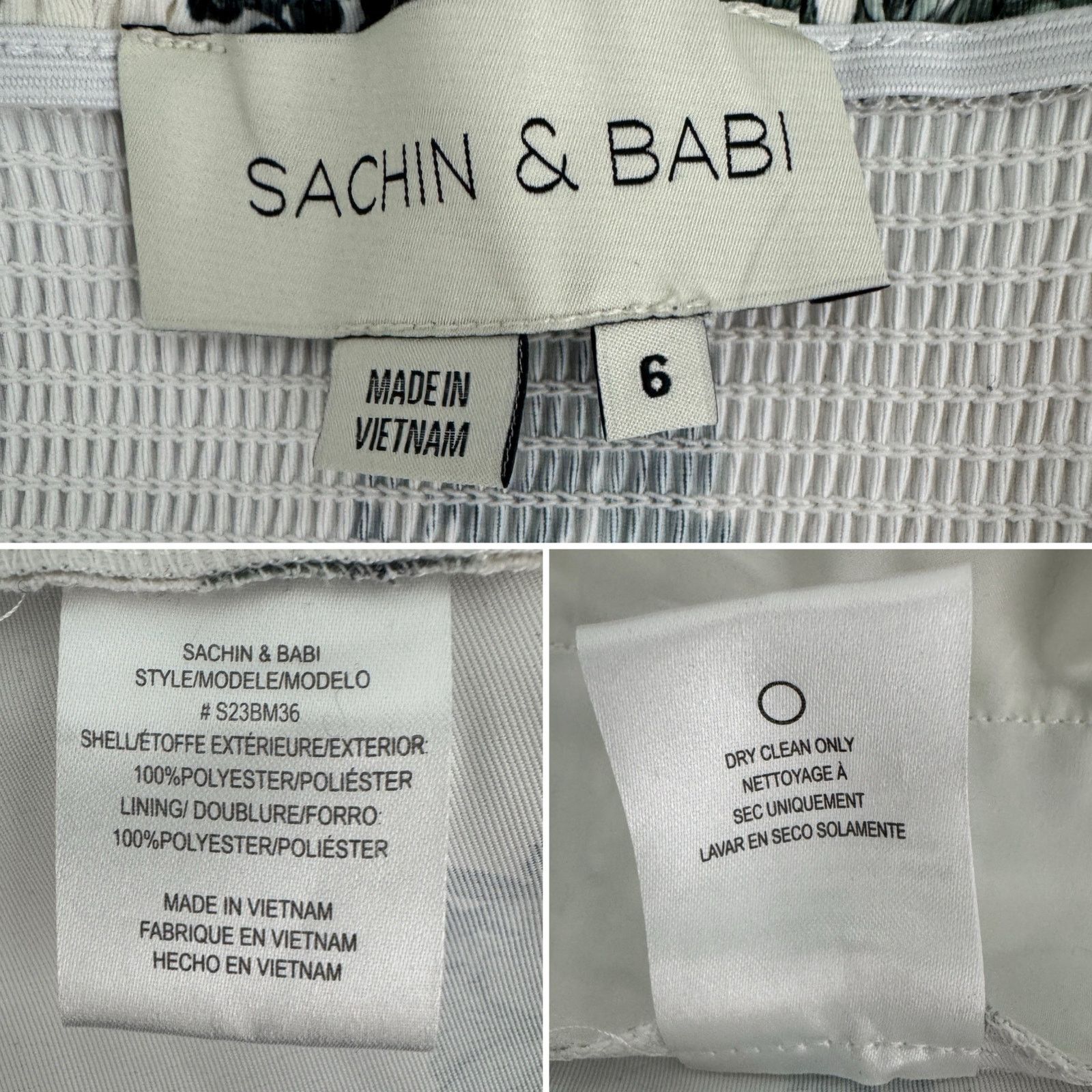 Sachin & Babi Sachin & Babi Blaine Strapless Midi Dress green white size 6 Size M / US 6-8 / IT 42-44 - 7 Thumbnail