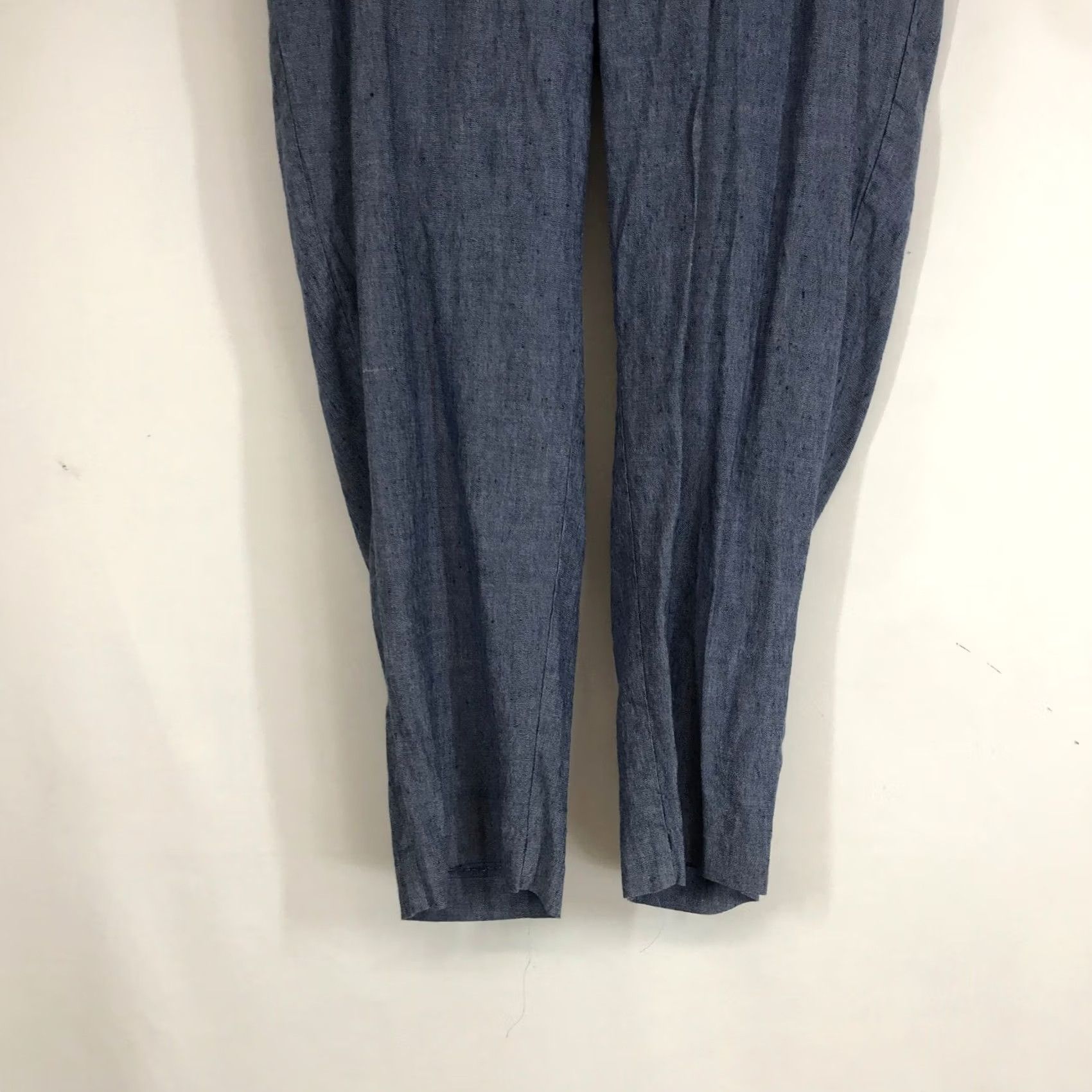 Vintage J Jill Linen Stretch Pants Blue Women's 1X Elastic Waist Cropped Pants Size 40" / US 18 - 3 Thumbnail