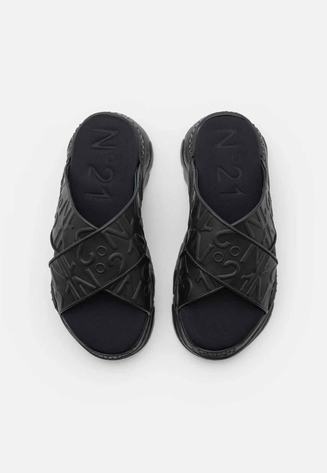 N21 !DS! SS23 N21 Billy Platform Black Slides Size US 9 / EU 42 - 3 Thumbnail