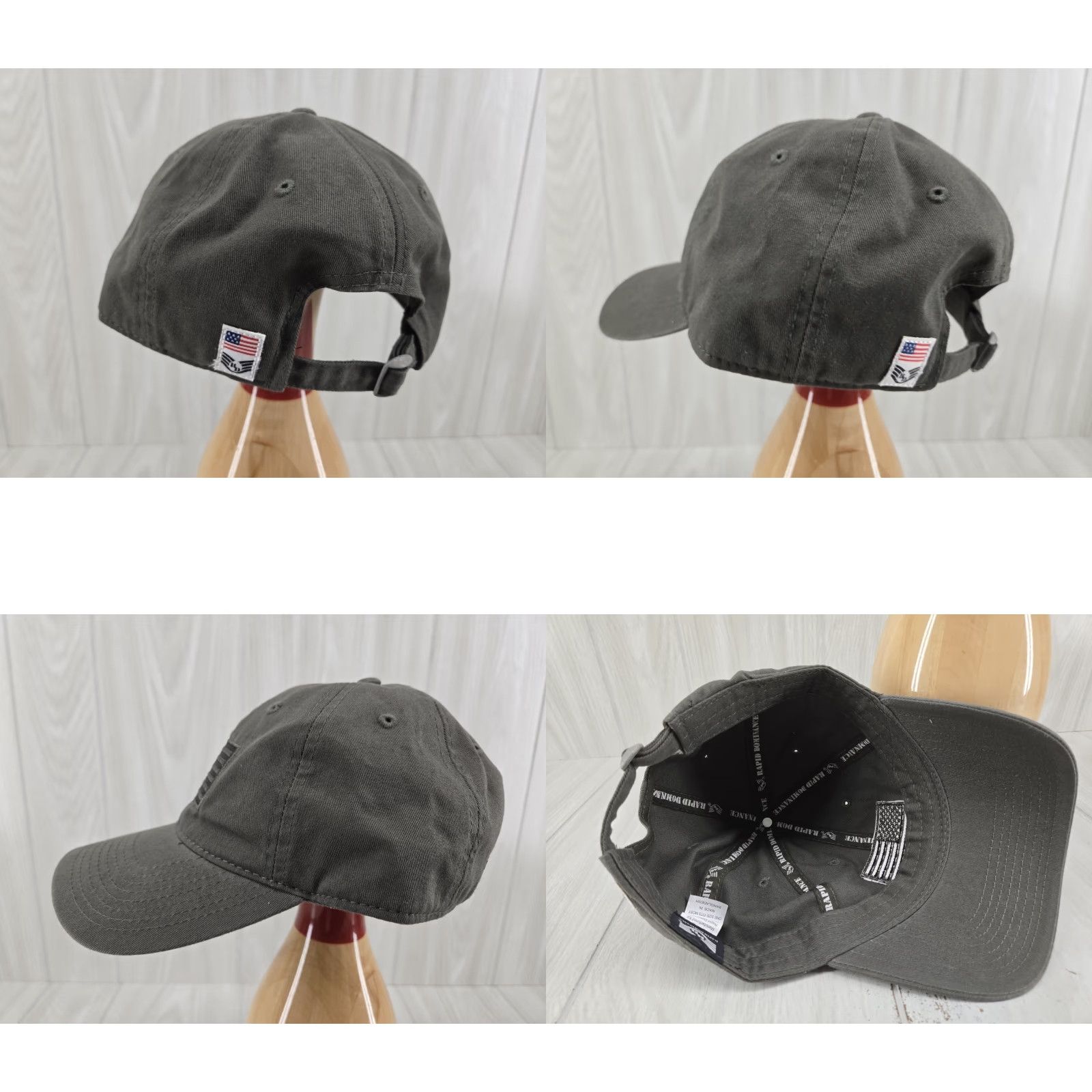 Olive VINTAGE Rapid Dominance Trucker Hat Olive Men's Embroidered USA Flag Adjustable Cap Hat Olive Military Men Size ONE SIZE - 8 Thumbnail
