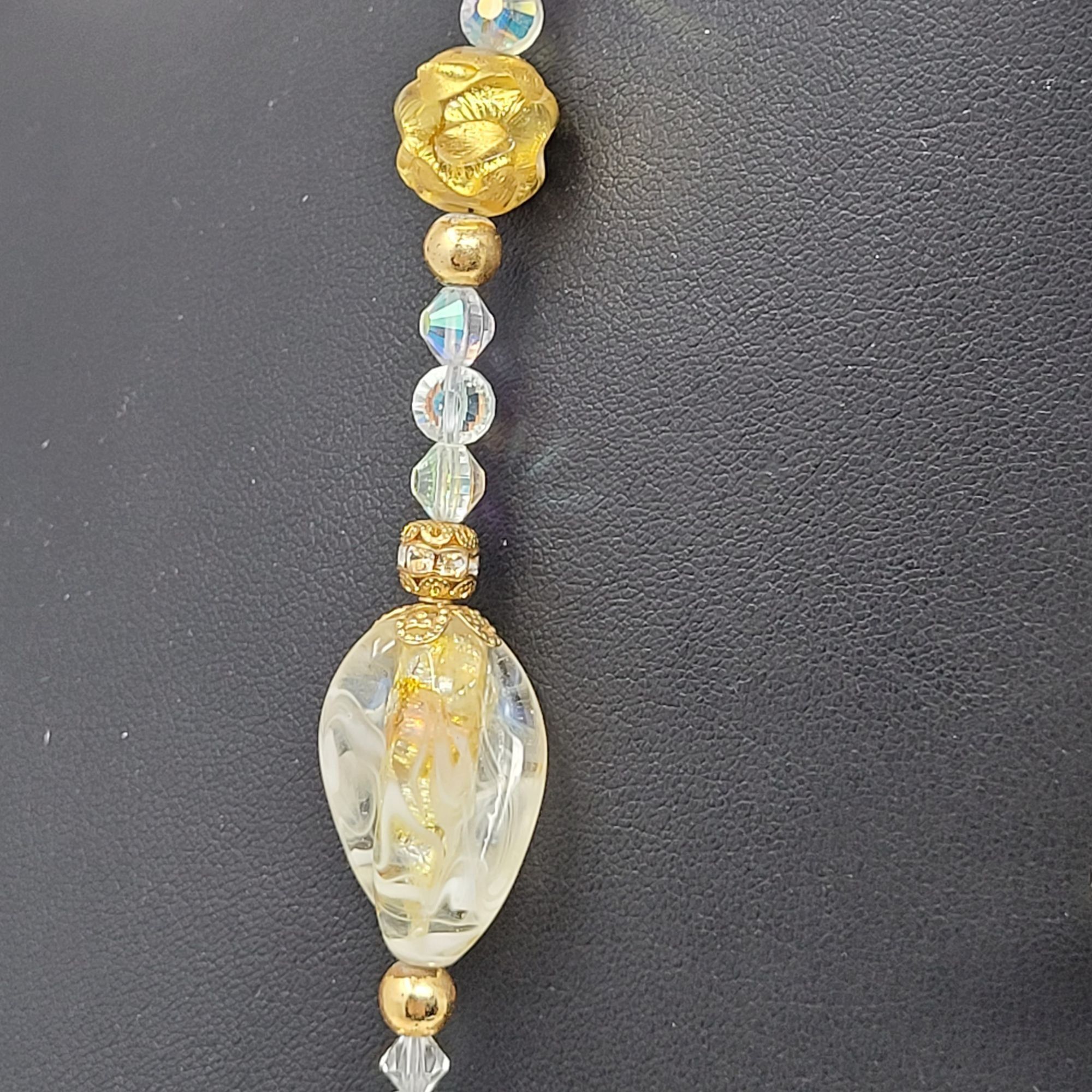 Vintage Vintage Princess Necklace Dangle Pierced Earring Set Faux Go Size ONE SIZE - 10 Thumbnail