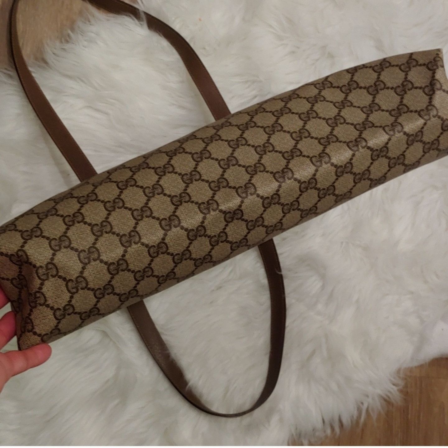 Gucci Vintage Gucci GG Monogram Supreme Sherry Web Ophidia Tote Size ONE SIZE - 5 Thumbnail