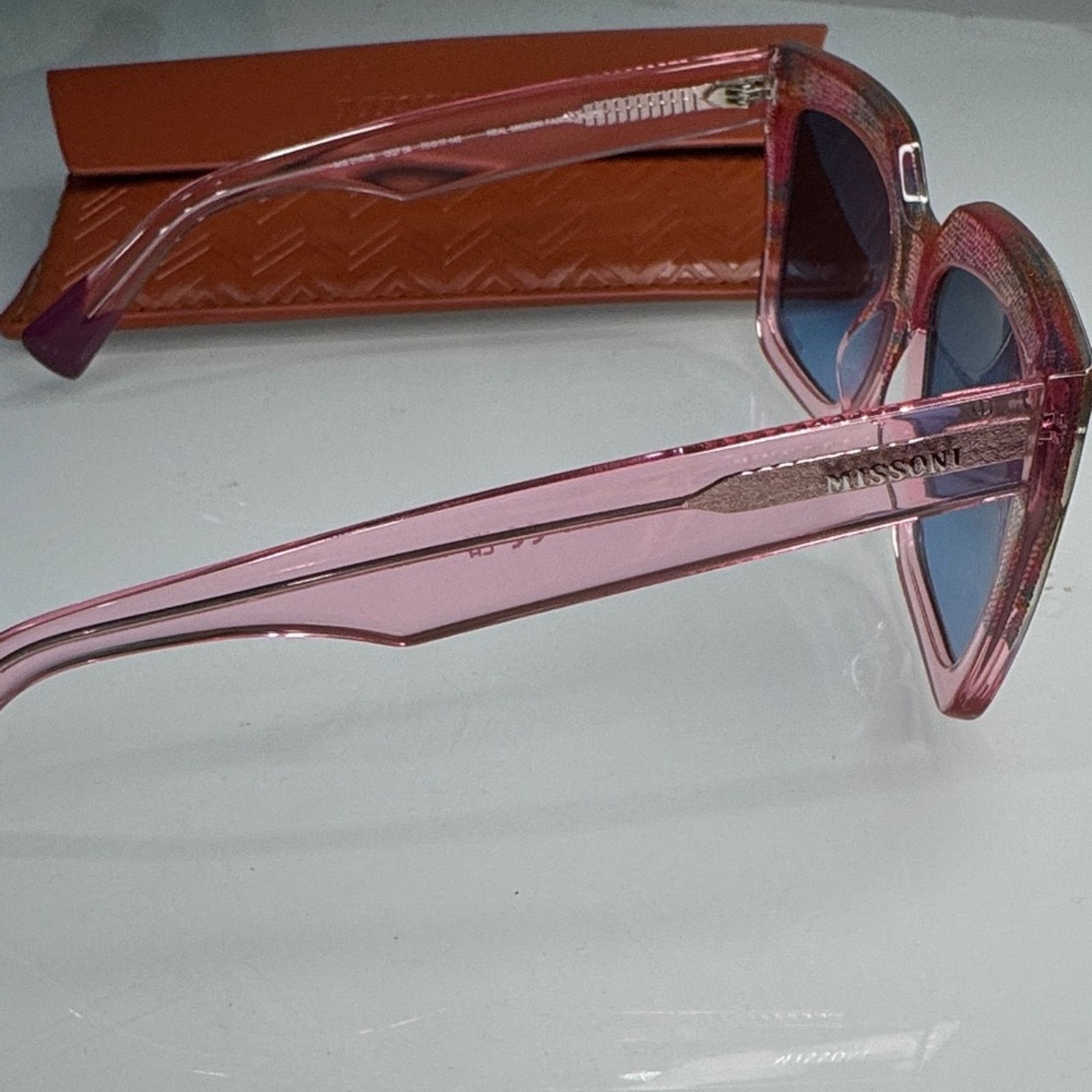 Missoni Missoni Multicolor Glitter Sunglasses with Blue Lenses Size ONE SIZE - 6 Thumbnail
