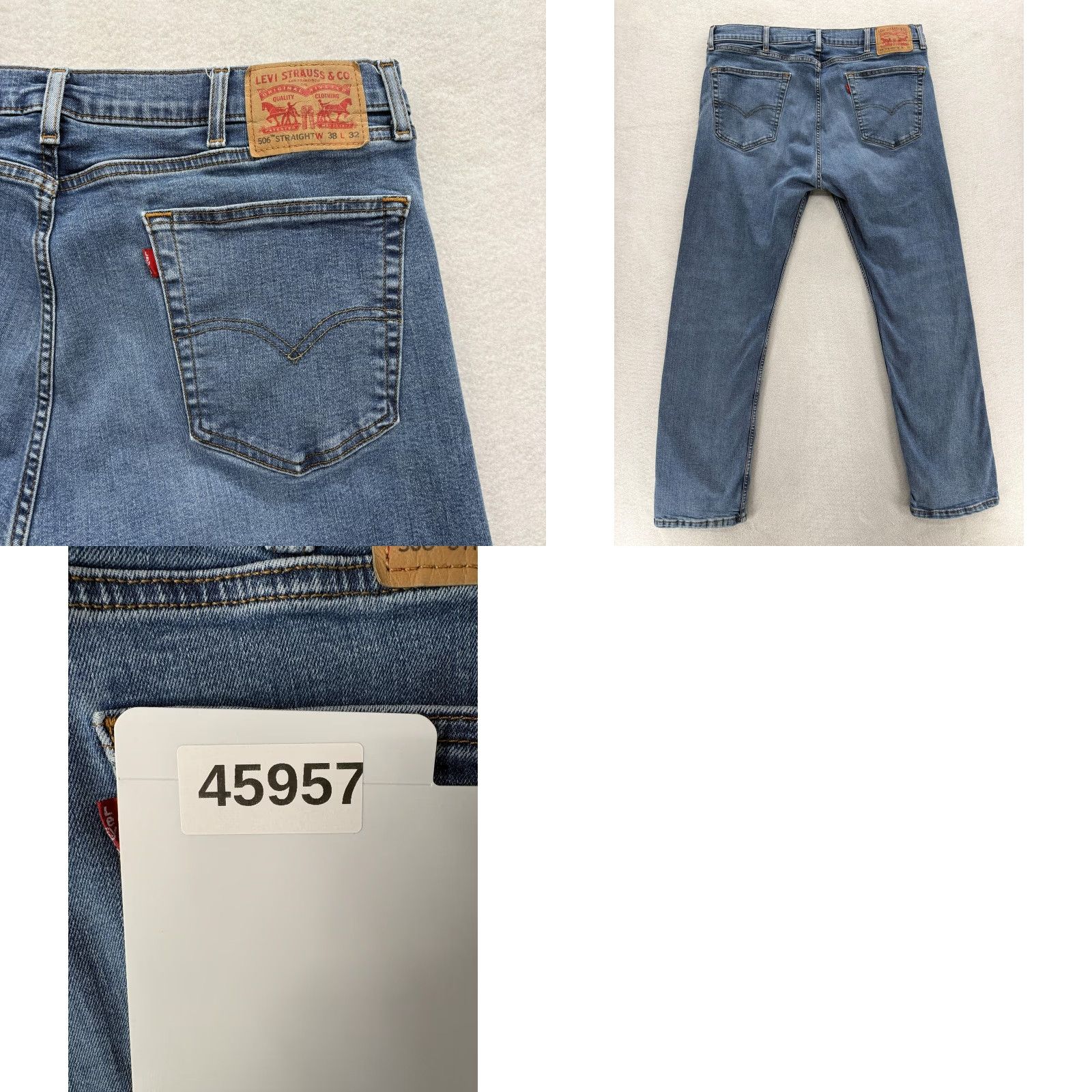 Levi's Levi's 506 Jeans Mens W38 L32 Blue Straight Stretch Denim Medium Wash Casual Size US 38 / EU 54 - 9 Thumbnail