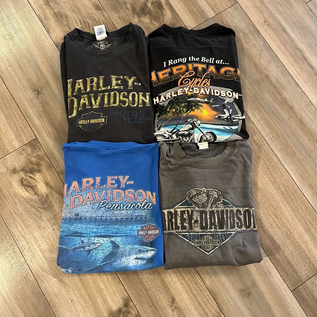 Harley Davidson Lot of 3 Harley Davidson Motorcycle Casual Shirts Men XL Size US XL / EU 56 / 4 - 1 Thumbnail