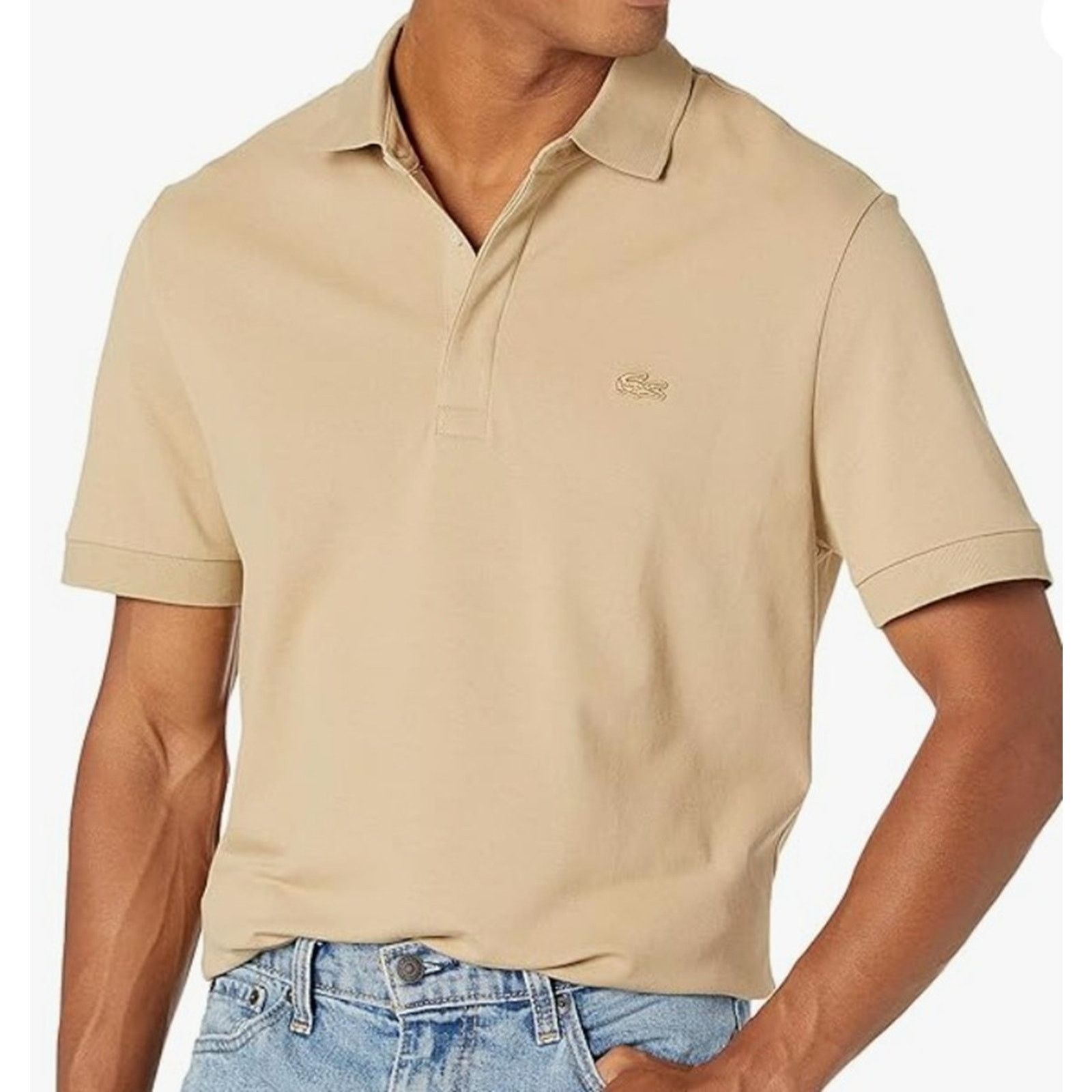 Lacoste Lacoste Mens Short Sleeve Paris Polo Viennese Tan S Size US S / EU 44-46 / 1 - 1 Thumbnail