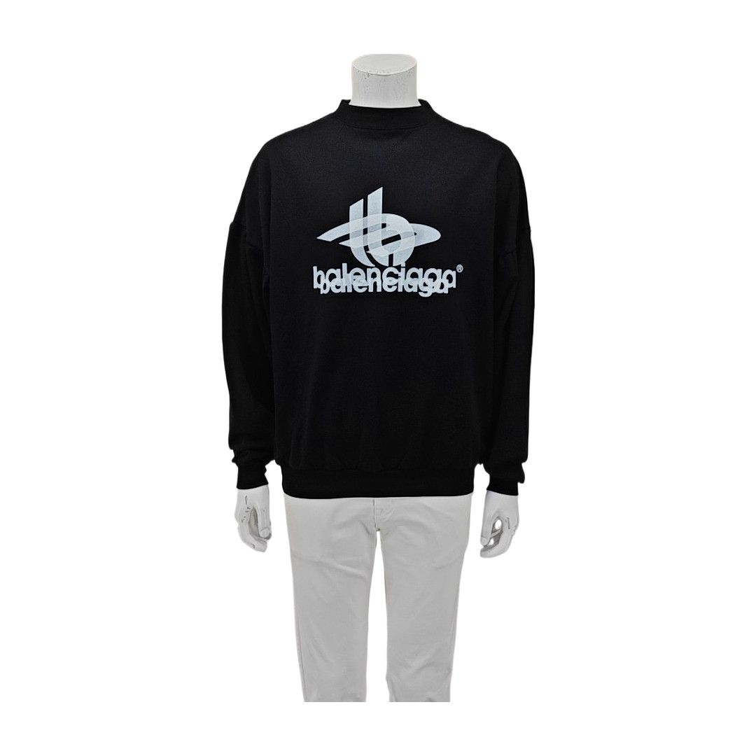 Balenciaga Balenciaga Logo Print Cotton Sweatshirt Size 1 Size US S / EU 44-46 / 1 - 1 Thumbnail
