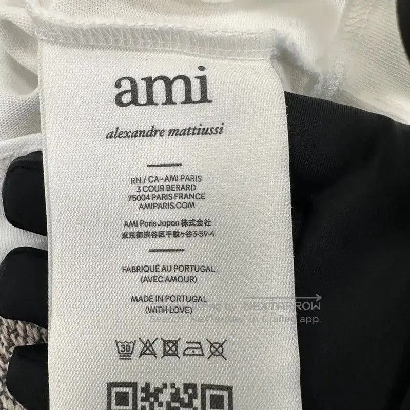 AMI AMI White Cotton Cropped T-Shirt for Women . Size M / US 6-8 / IT 42-44 - 4 Thumbnail