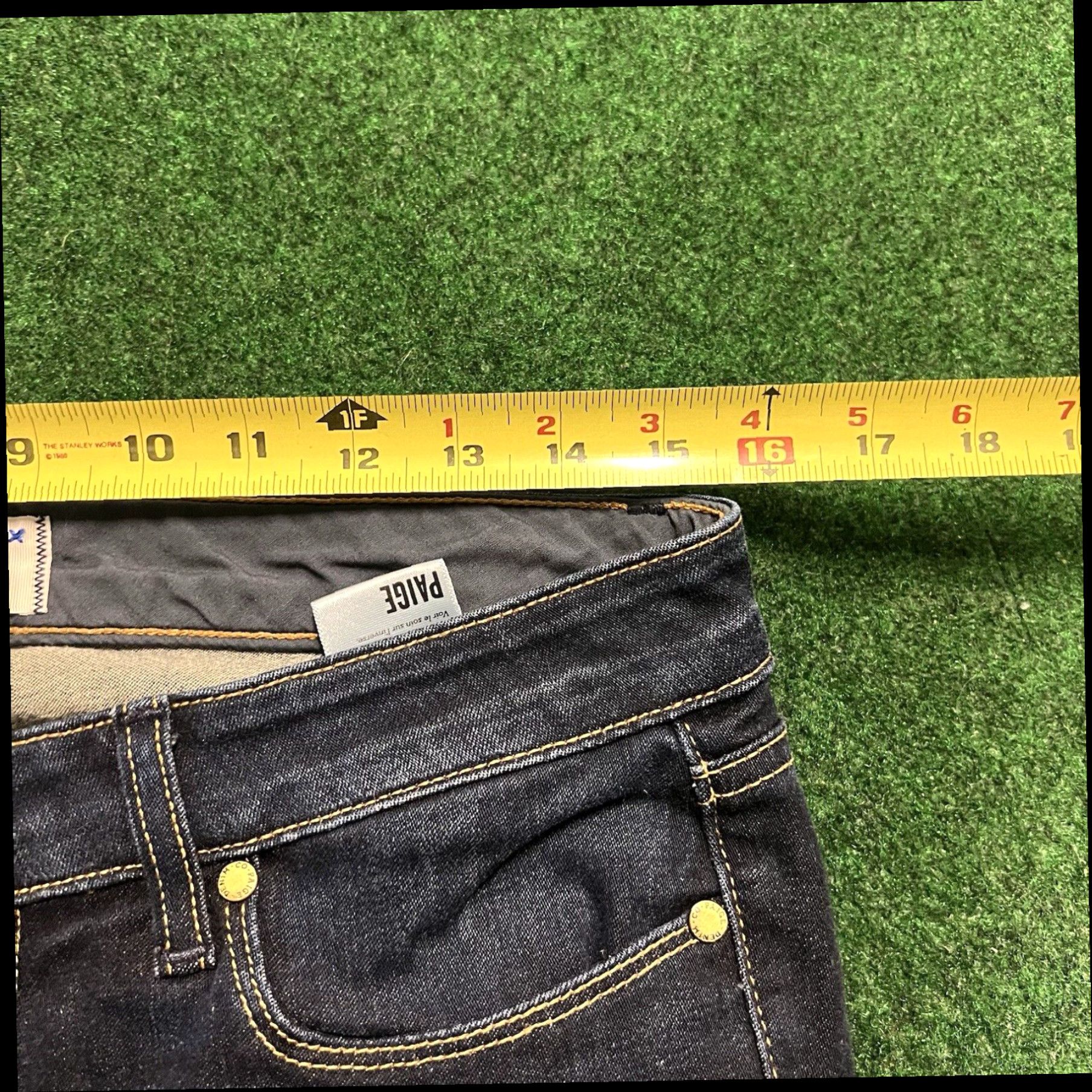 Paige Paige Jeans Womens 29 Blue Denim Dark Wash High Rise Stretch Size 29" - 5 Thumbnail