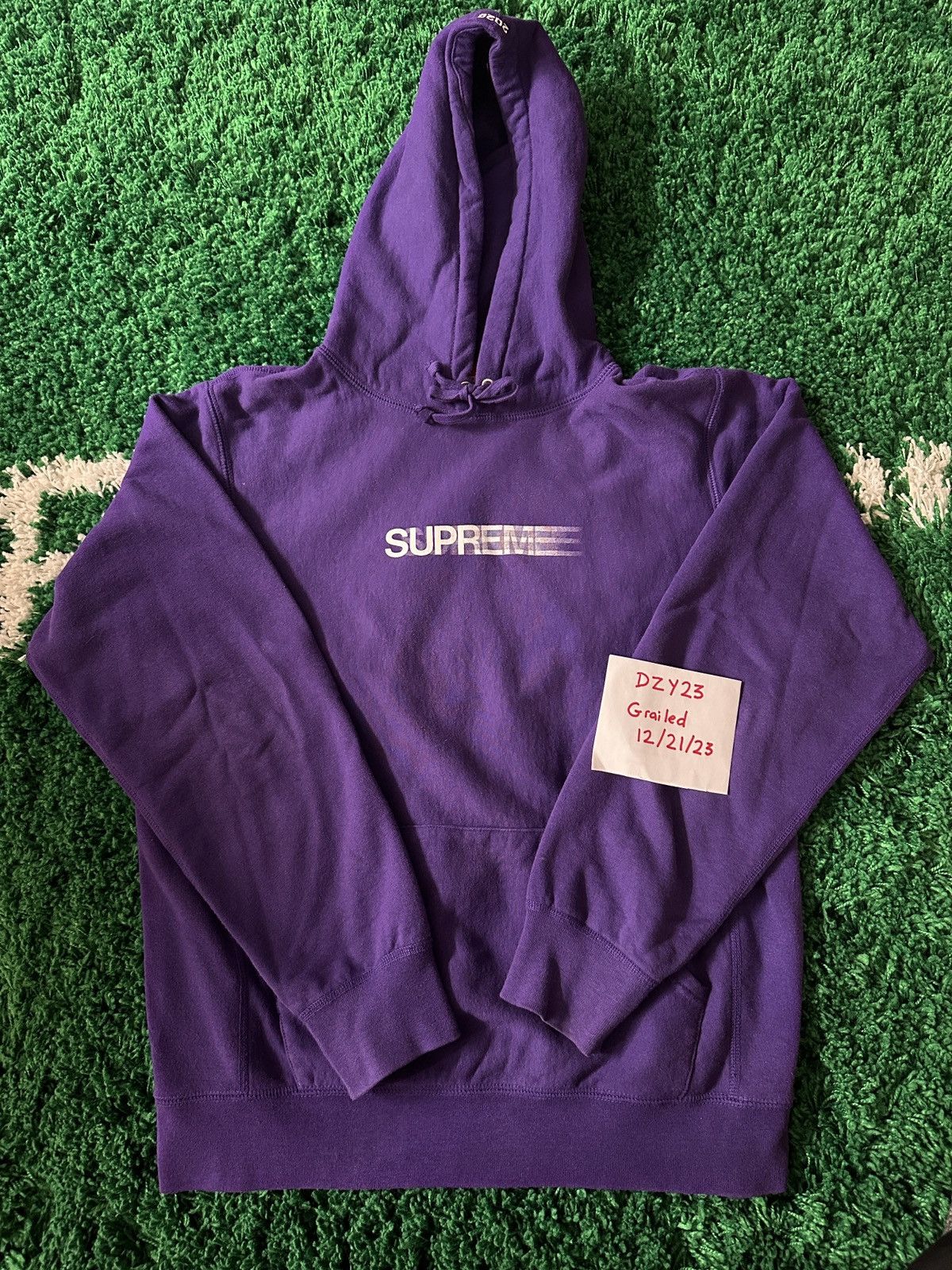 Circulaire Supreme Motion Logo Hooded Sweatshirt Ss20 in Purple Men s Size Medium