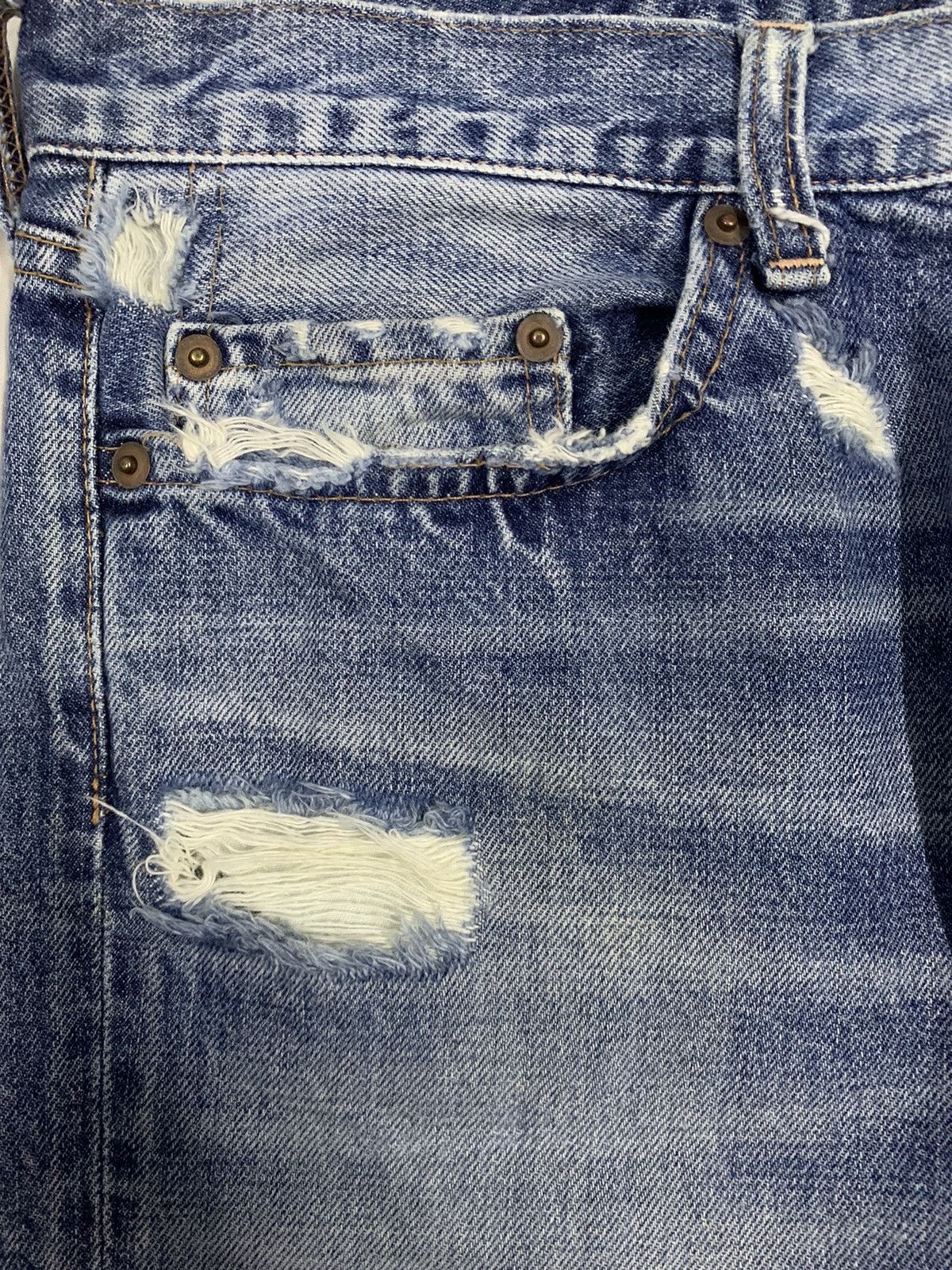 Japanese Brand Vintage Japanese RNA Inc Regular Straight Distressed Jeans Size US 34 / EU 50 - 5 Thumbnail