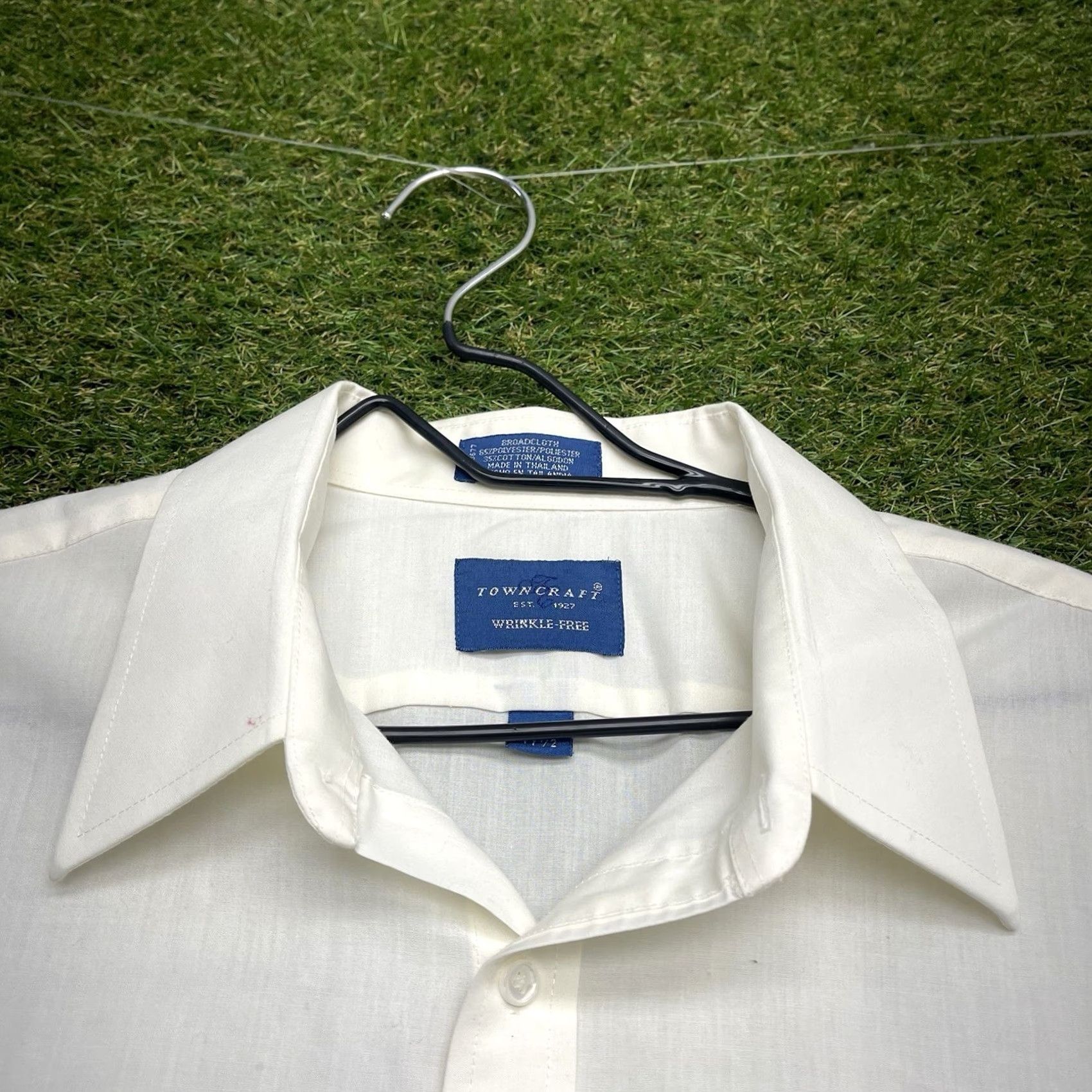 Vintage Towncraft Shirt Mens XL White Short Sleeve Button-Up Wrinkle Resistant Classic Casual Business Preppy Dagger Size US XL / EU 56 / 4 - 3 Thumbnail