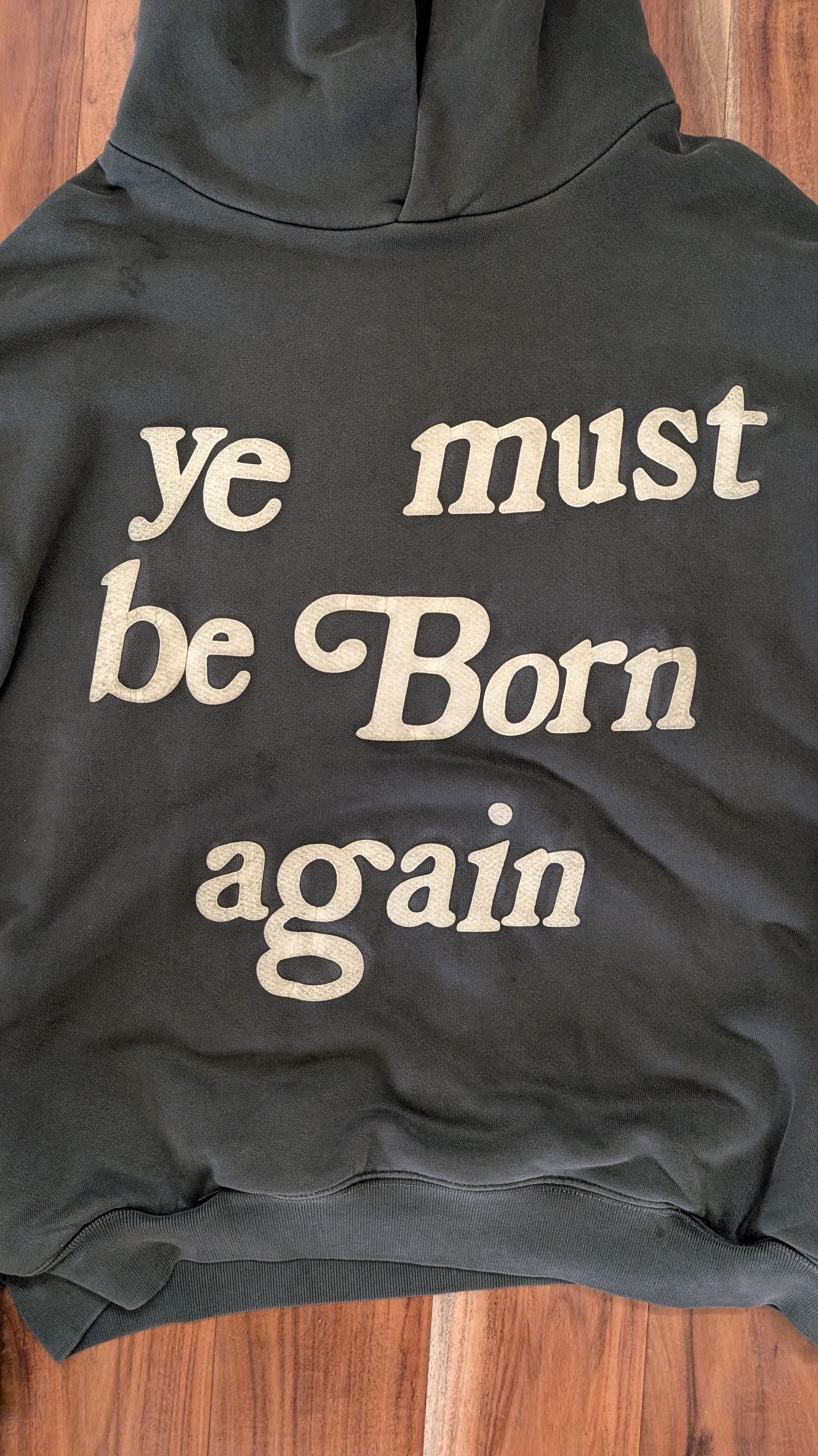 Cactus Plant Flea Market CPFM Ye Must Be Born Again Hoodie - Charcoal Gray Size US M / EU 48-50 / 2 - 2 Thumbnail